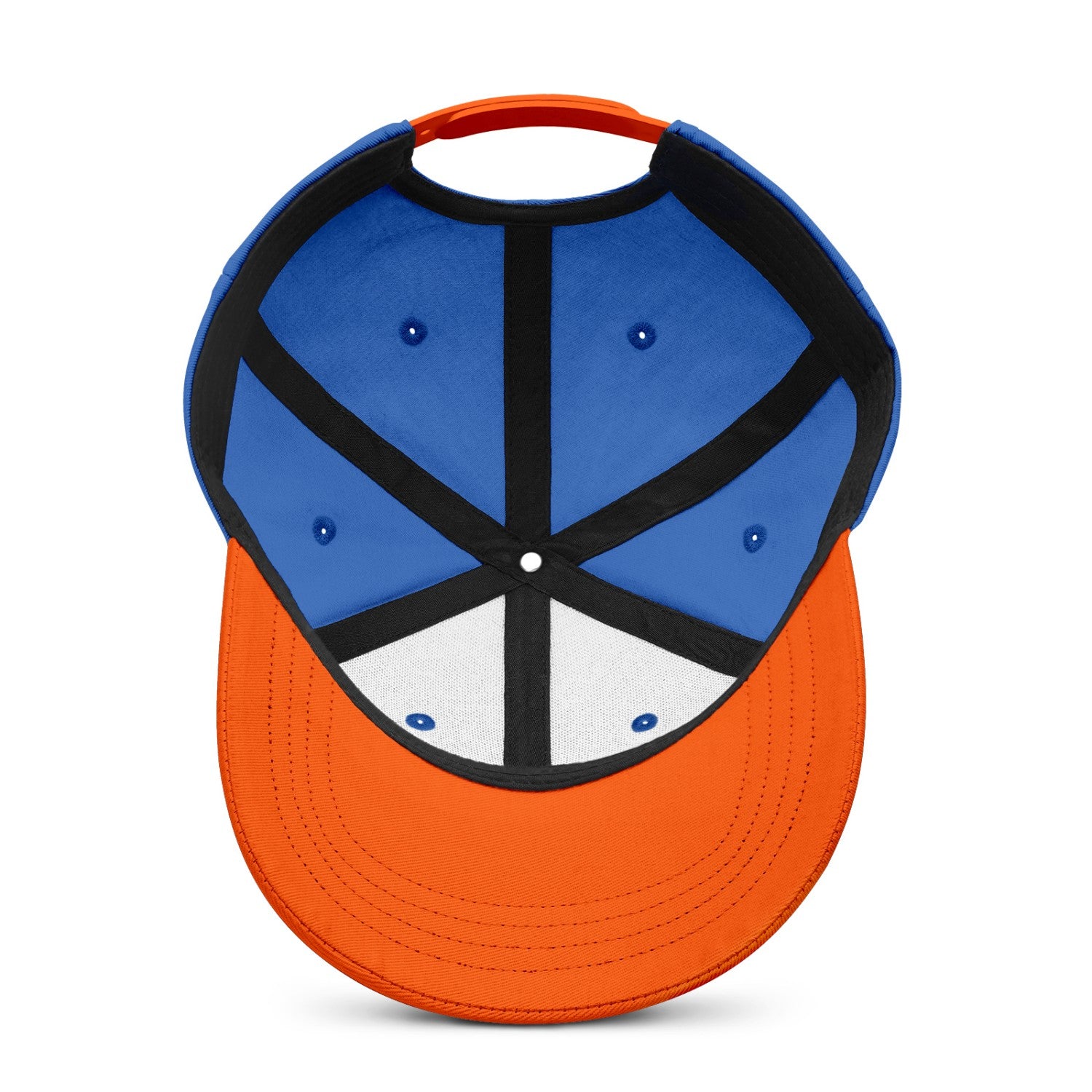 Vosoli Blue Orange Two-Tone Baseball Cap - Unisex Custom 3D Embroidery or Print