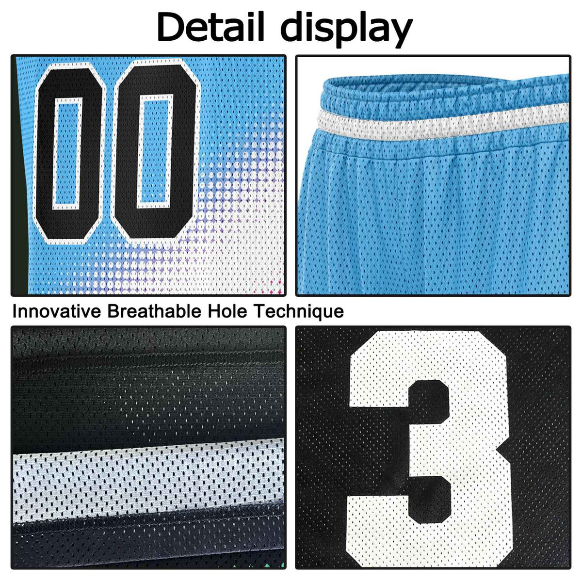 Custom Reversible Basketball Jersey & Shorts Set for Individuals & Teams – Blue Pink White Dot Gradient | Vosoli