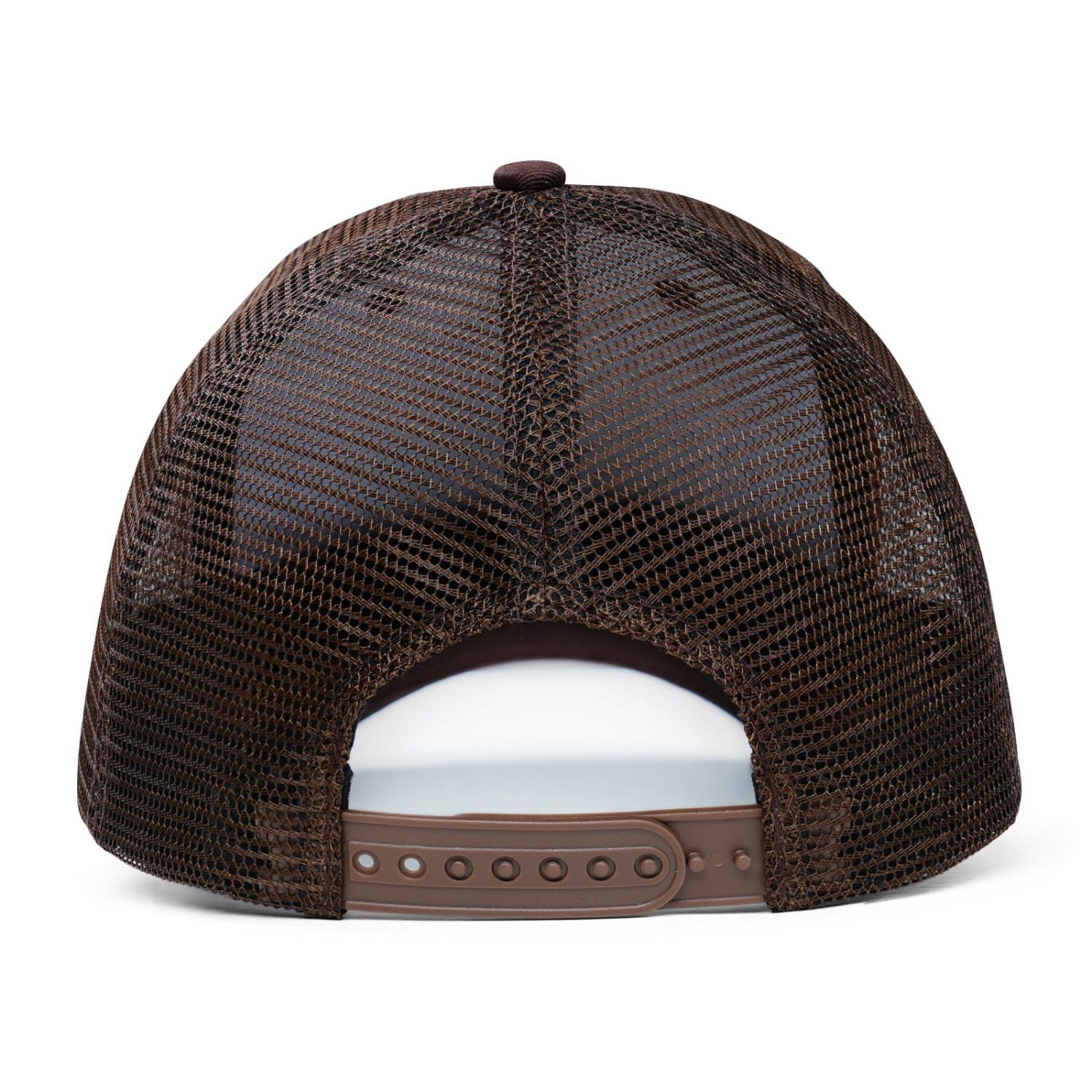 Vosoli Brown Mesh-Back Baseball Cap - Unisex Custom 3D Embroidery or Print Hat