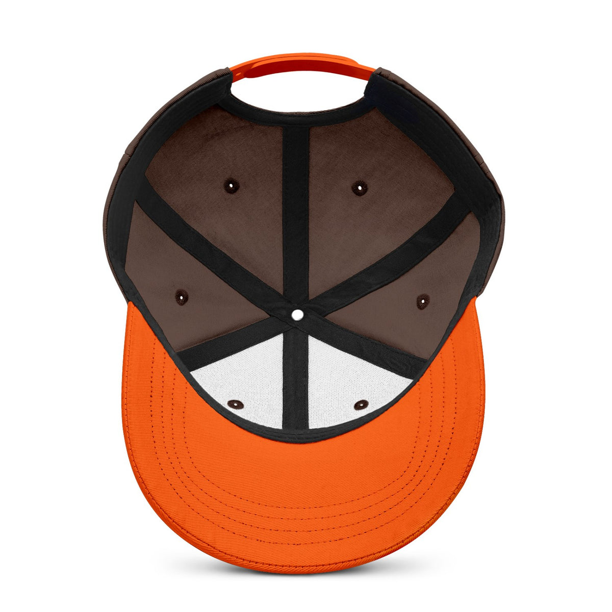 Vosoli Brown Orange Two-Tone Baseball Cap - Unisex Custom 3D Embroidery or Print