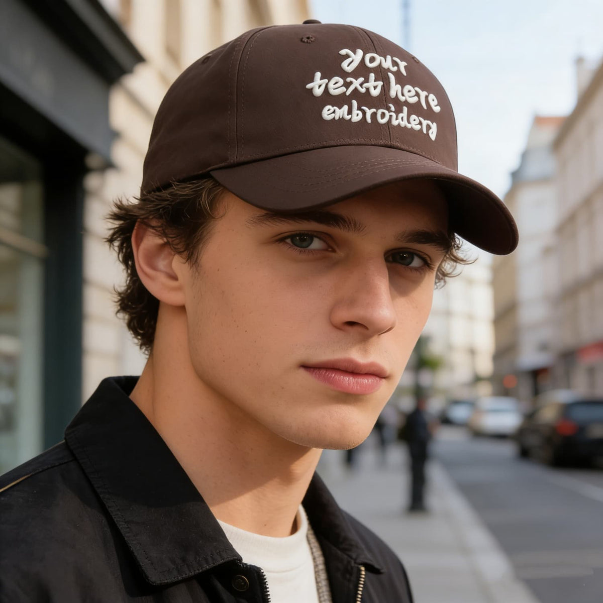 Vosoli Brown Solid Baseball Cap - Unisex Custom 3D Embroidery or Print
