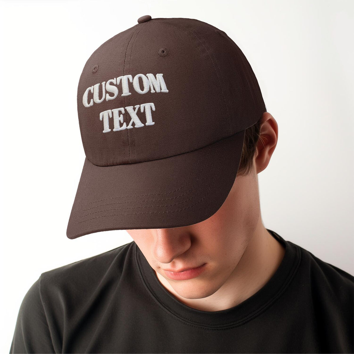 Vosoli Brown Unisex Baseball Cap - Personal & Team Custom 3D Embroidery or Print Hat