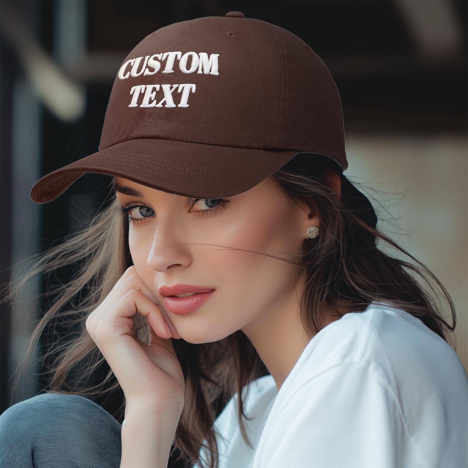 Vosoli Brown Unisex Baseball Cap - Personal & Team Custom 3D Embroidery or Print Hat