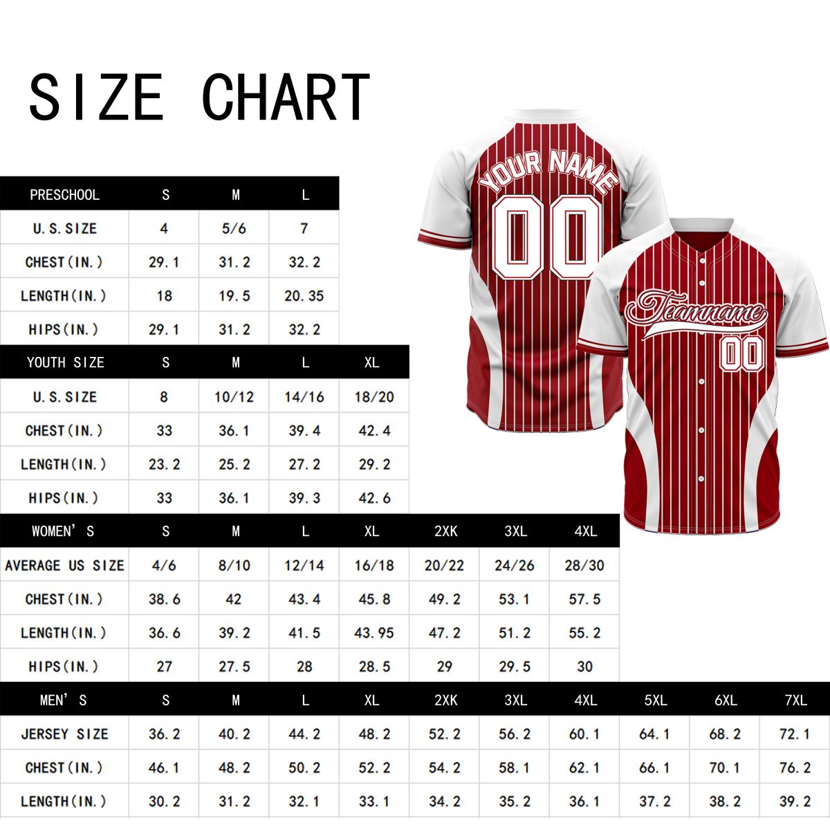 VOSOLI Custom Burgundy & White Pinstripe Baseball Jersey - Sublimated Team Gear