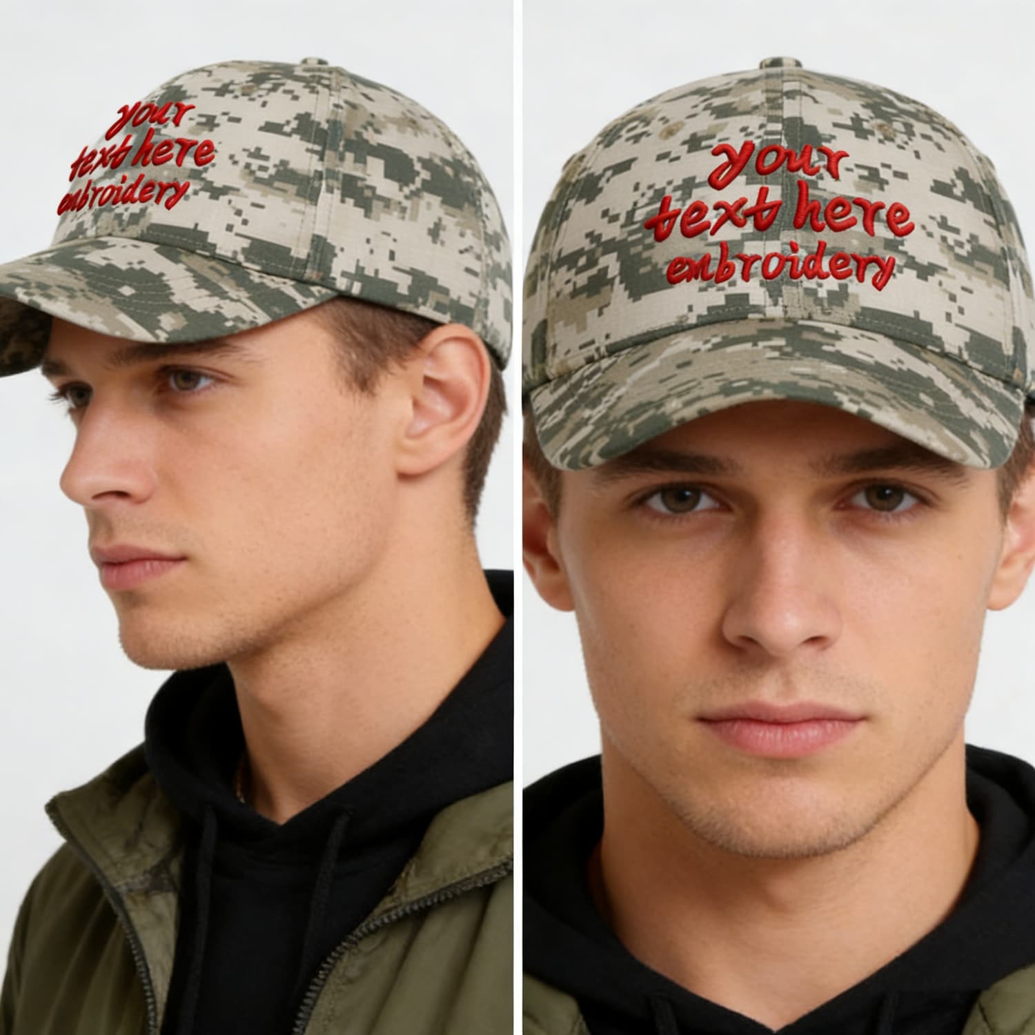 Vosoli Digital Camo Baseball Cap - Team Custom Embroider or Print Personalized Hat
