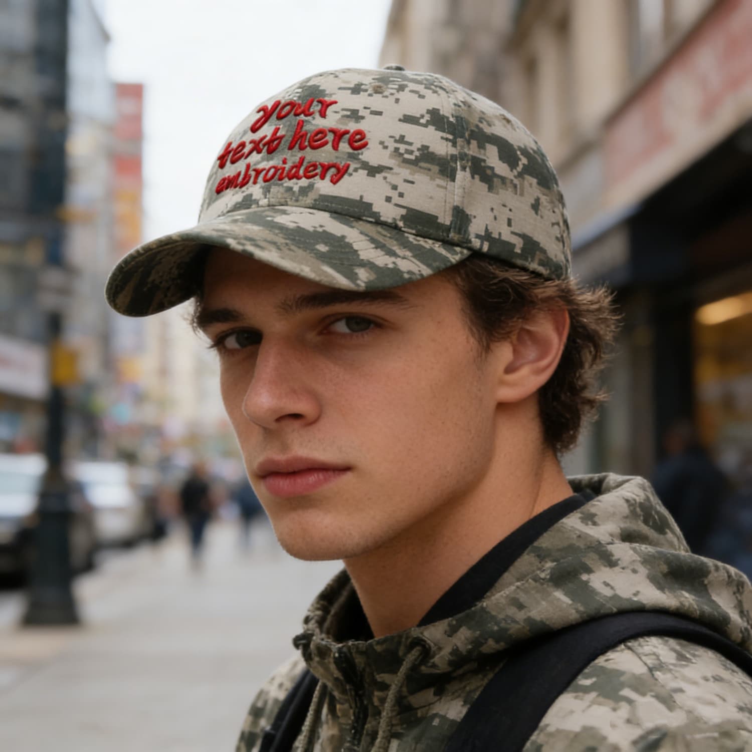 Vosoli Digital Camo Baseball Cap - Team Custom Embroider or Print Personalized Hat