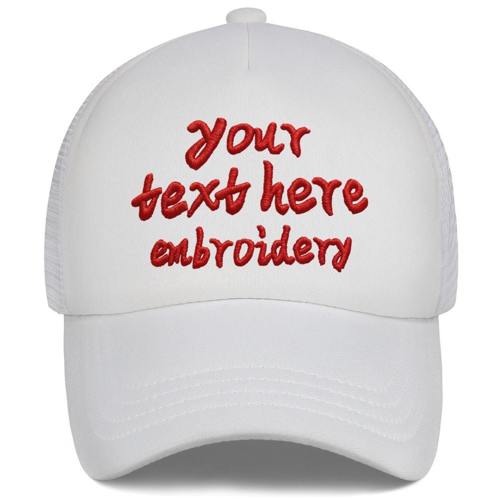 Vosoli Kids White Mesh Trucker Cap - Custom Embroidered Personalized Children’s Hat