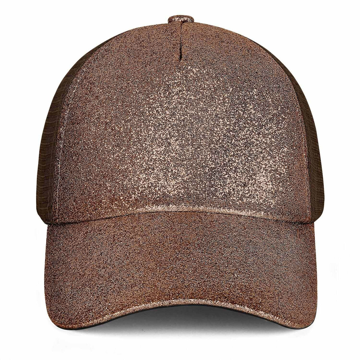 Vosoli Copper Glitter Mesh Women’s Ponytail Hat - Team Custom Embroider Personalized Cap
