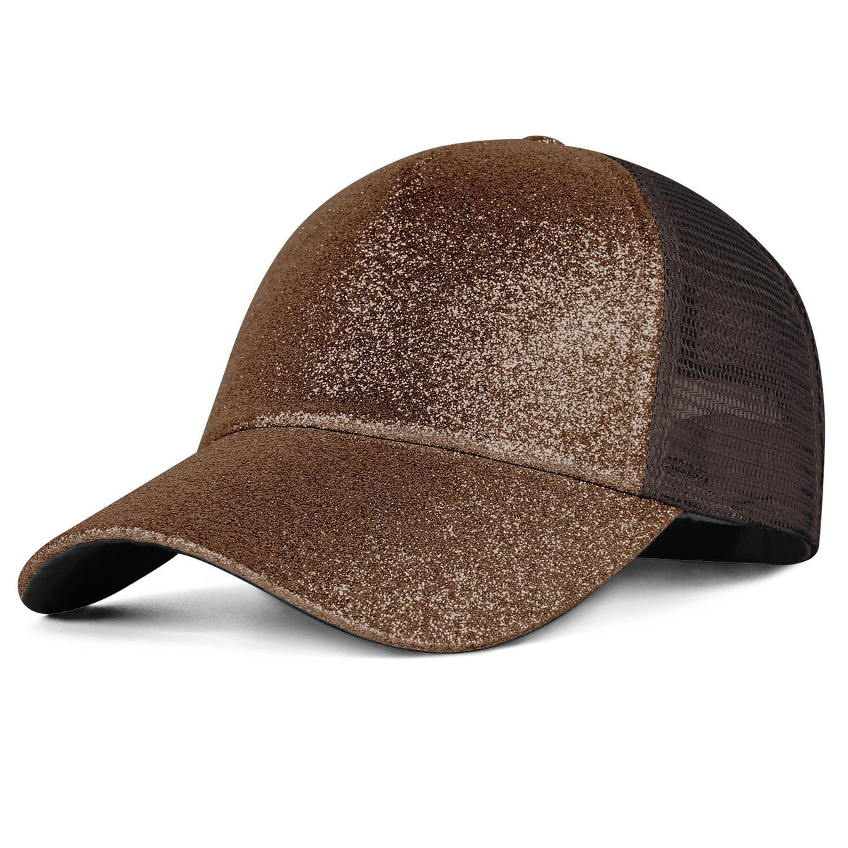 Vosoli Copper Glitter Mesh Women’s Ponytail Hat - Team Custom Embroider Personalized Cap
