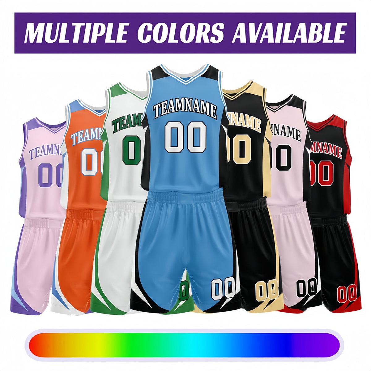 Custom White & Green Reversible Basketball Jersey Short Set | Personalized Team Uniforms Set for Adult Youth