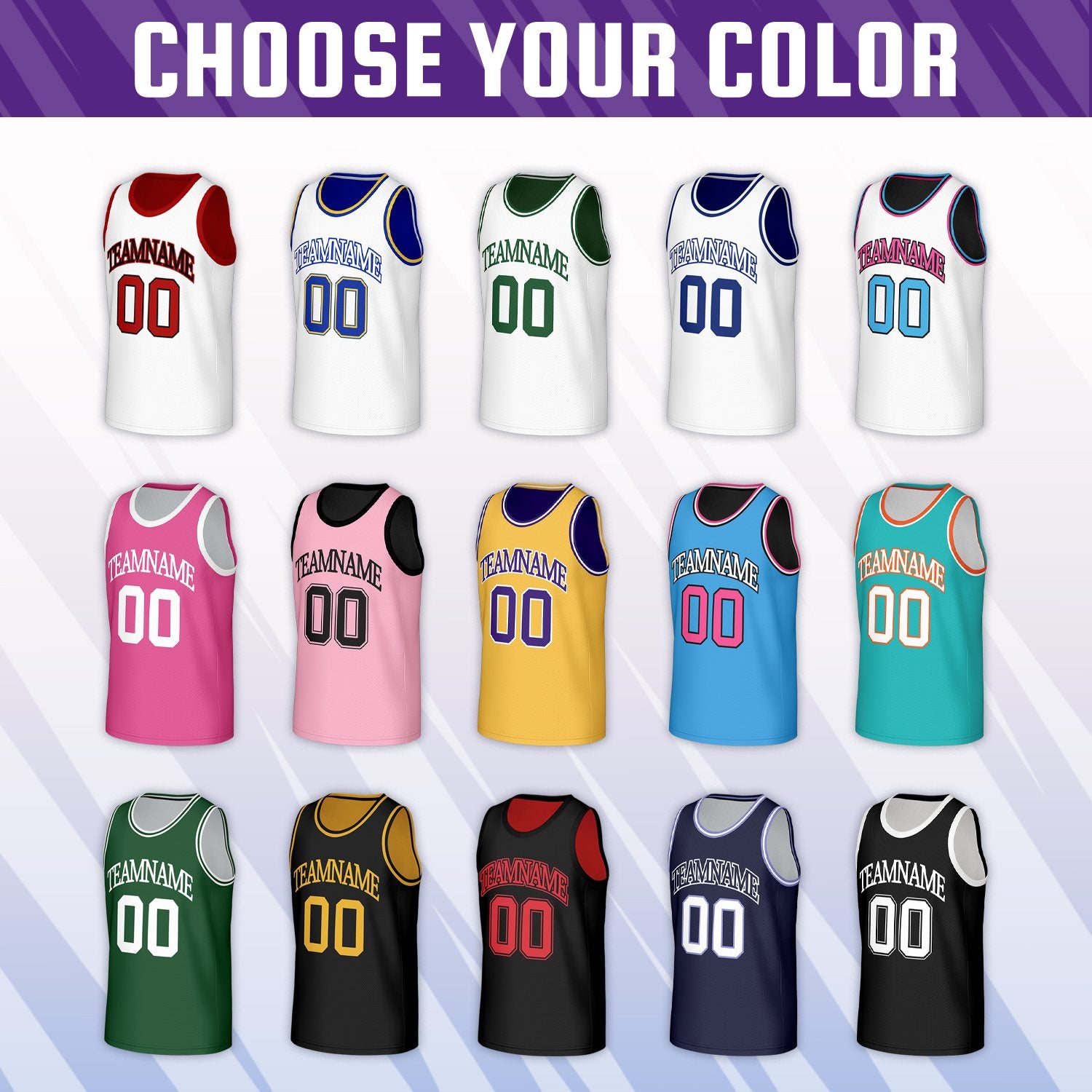 Custom Navy & Pink Reversible Basketball Jersey | Personalized Team Name & Number Sleeveless Mesh Jersey for Men Women Youth
