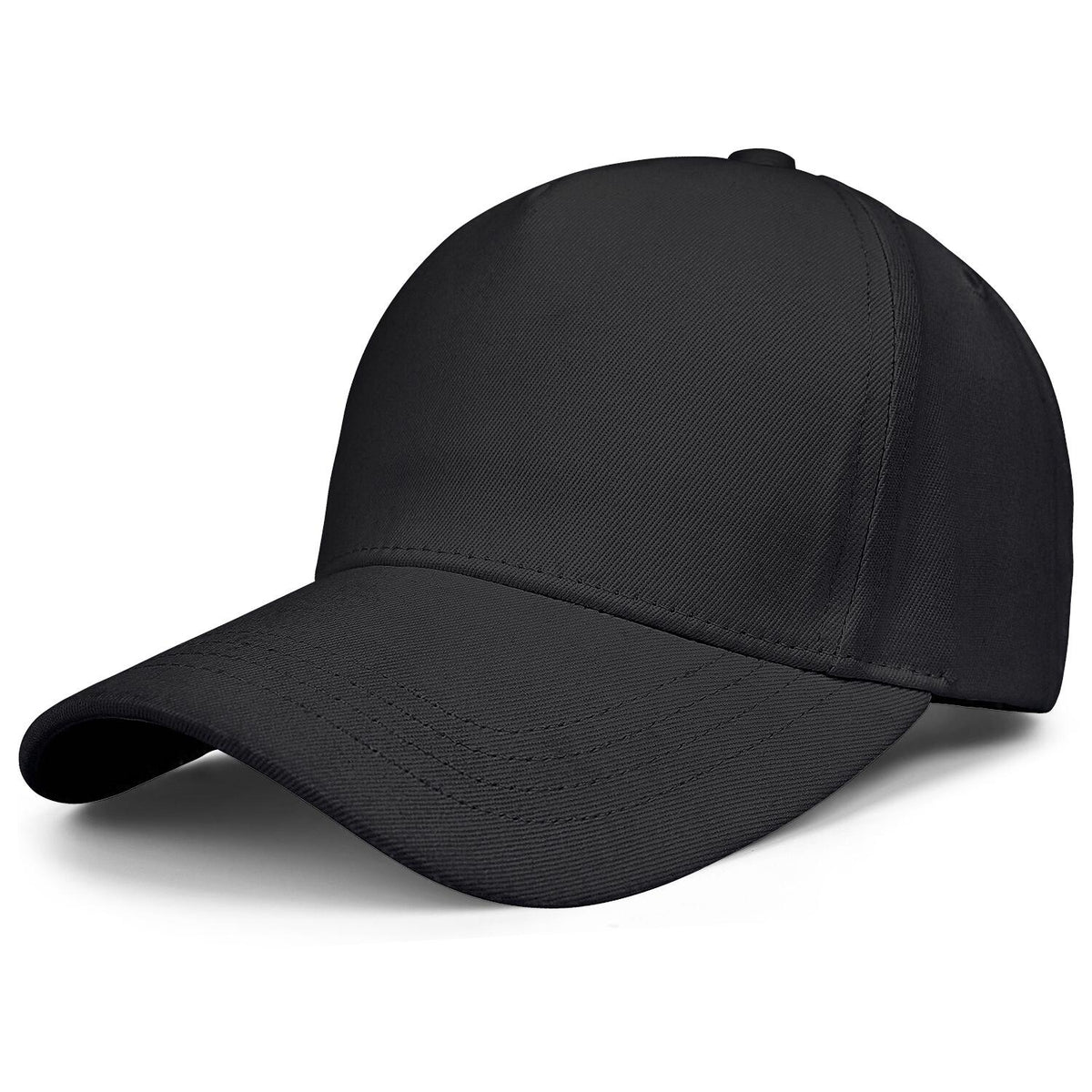 Vosoli White Embroidered Black Baseball Cap - Personalized Hat