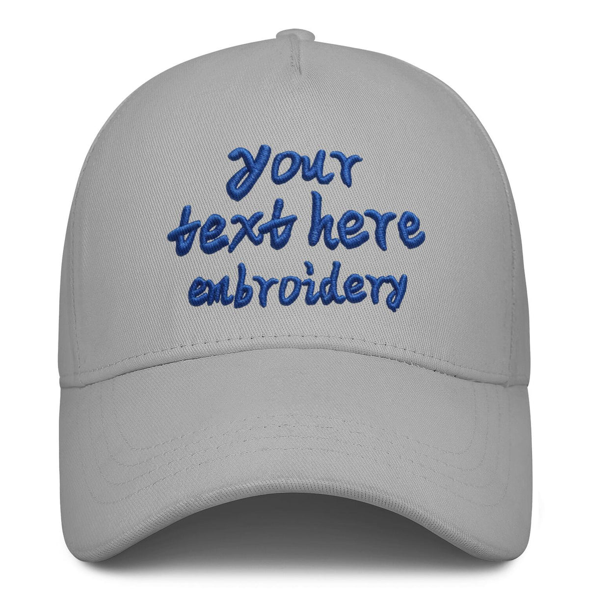 Vosoli Custom Embroidered Grey Baseball Cap - Personalized Embroidery Hat