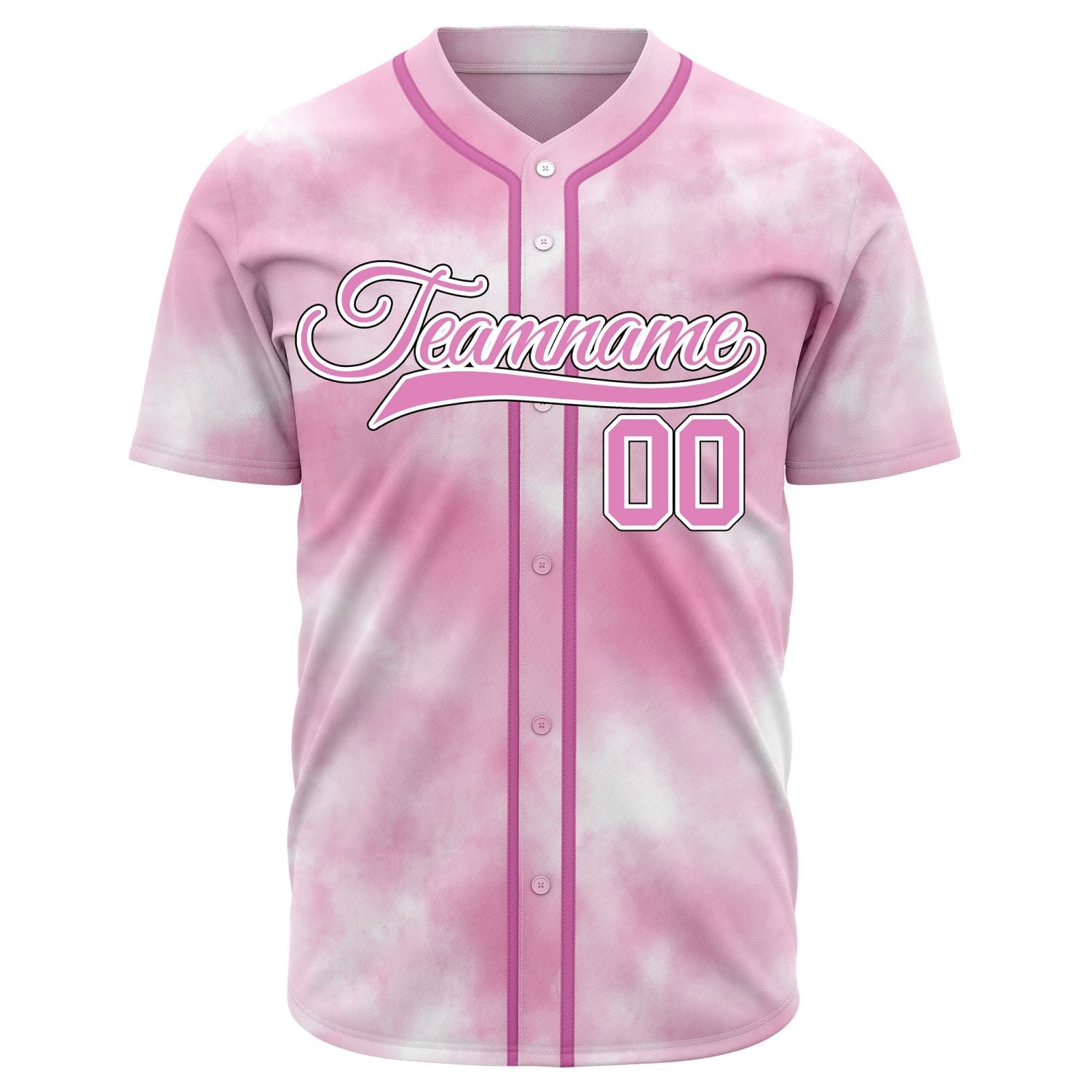 Custom Pink Tie Dye Baseball Jersey - Personalized Team Uniform | Vosoli