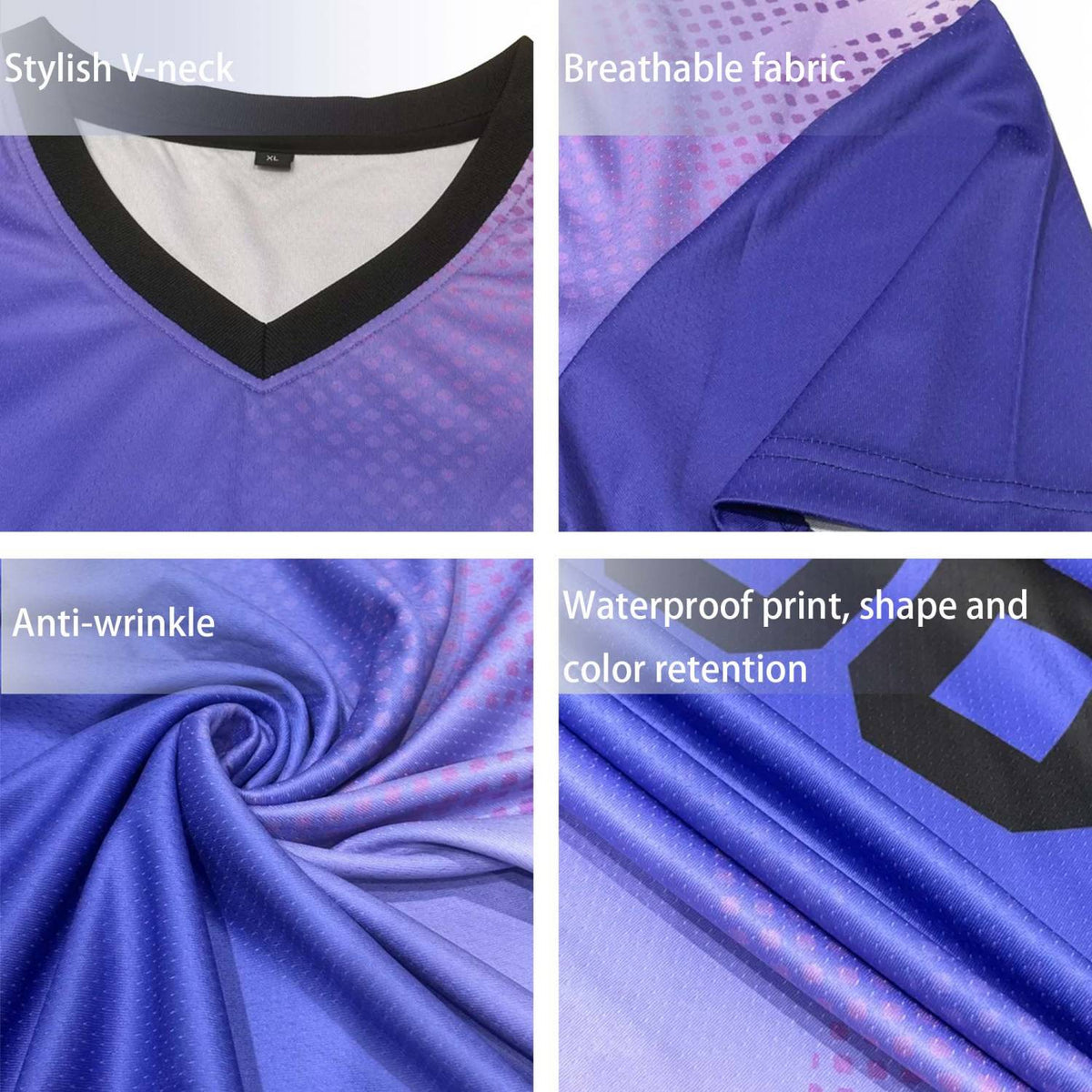 Custom Light Purple & White Wave Pattern Soccer Jersey for Teams & Individuals | Vosoli