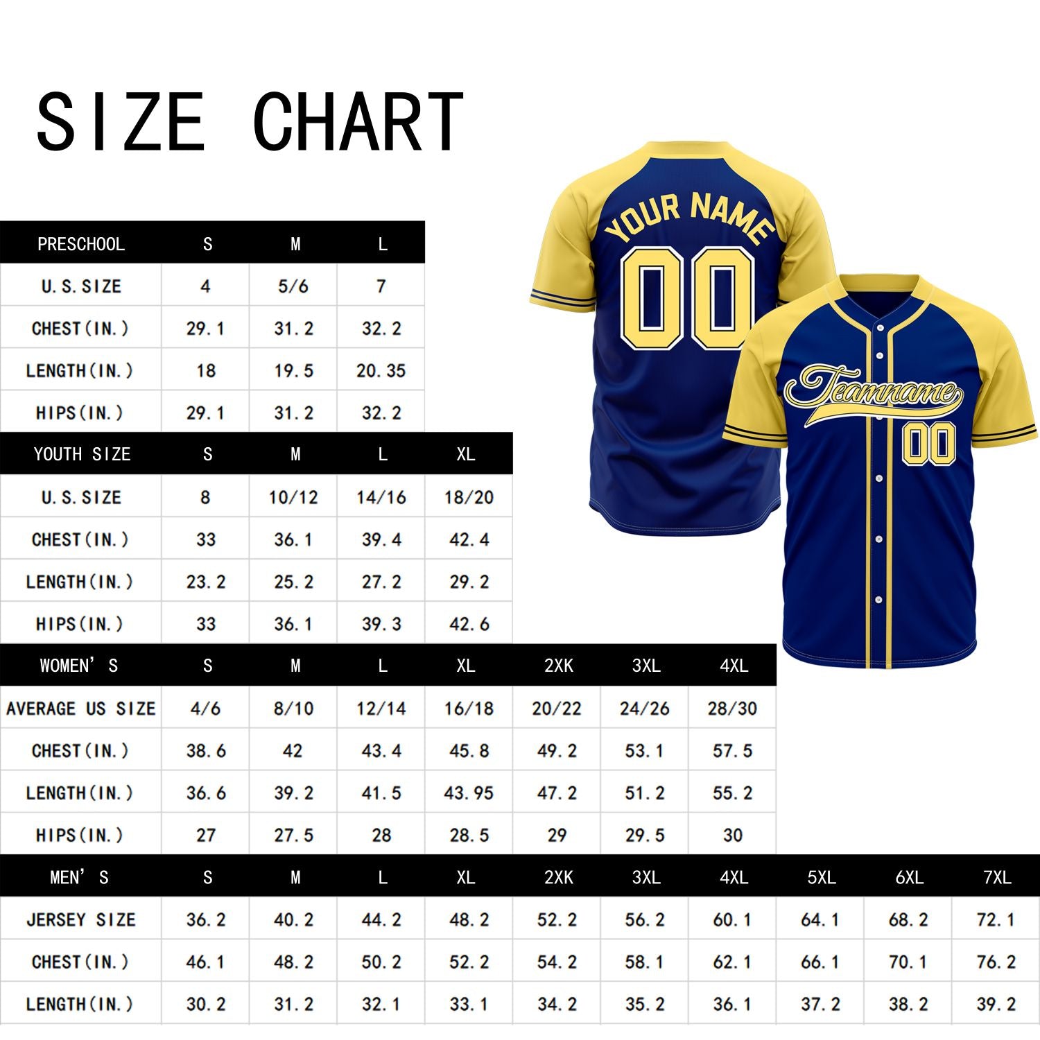VOSOLI Custom Stitched Navy and Yellow Two-Tone Baseball Jersey