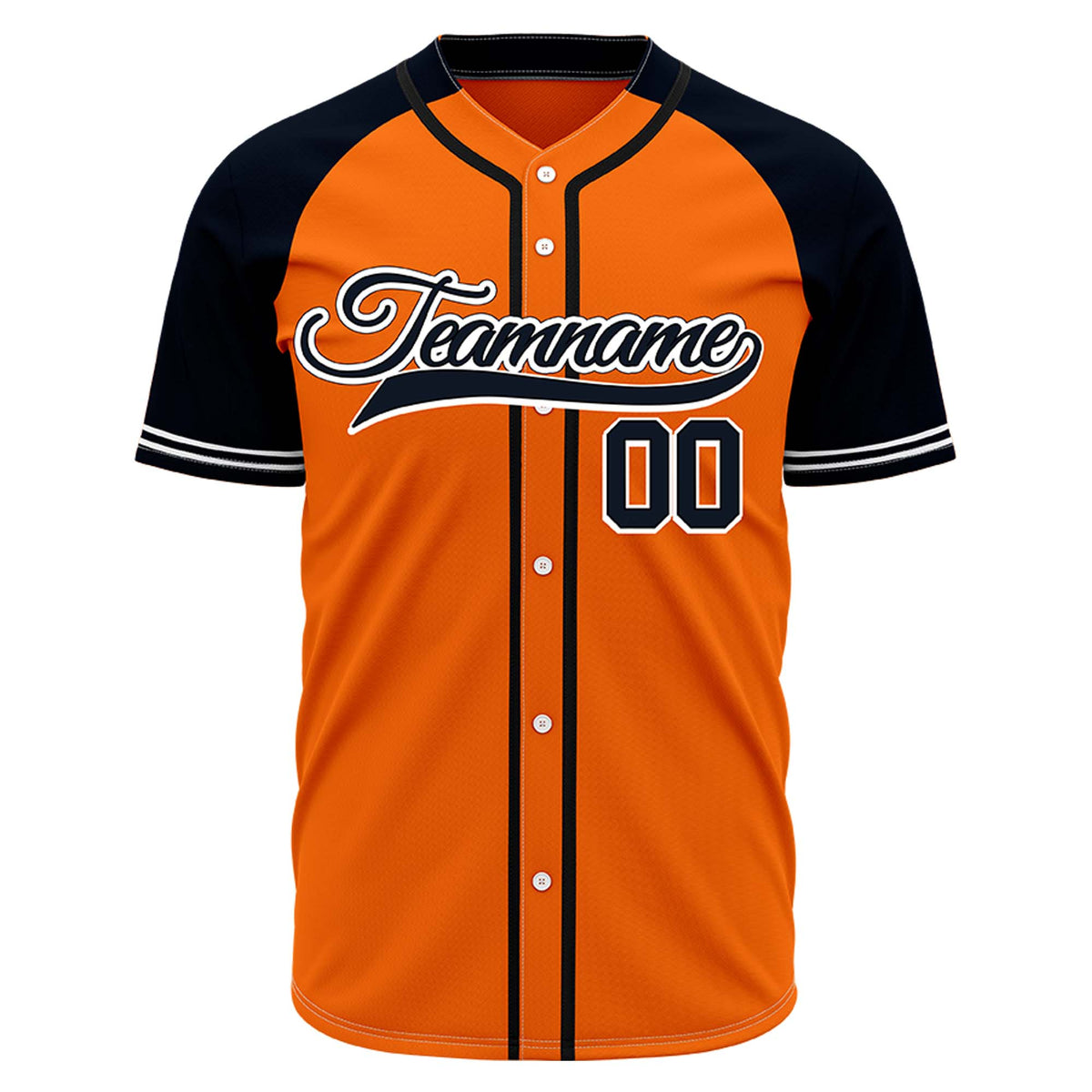VOSOLI Custom Stitched Orange and Black Two-Tone Baseball Jersey