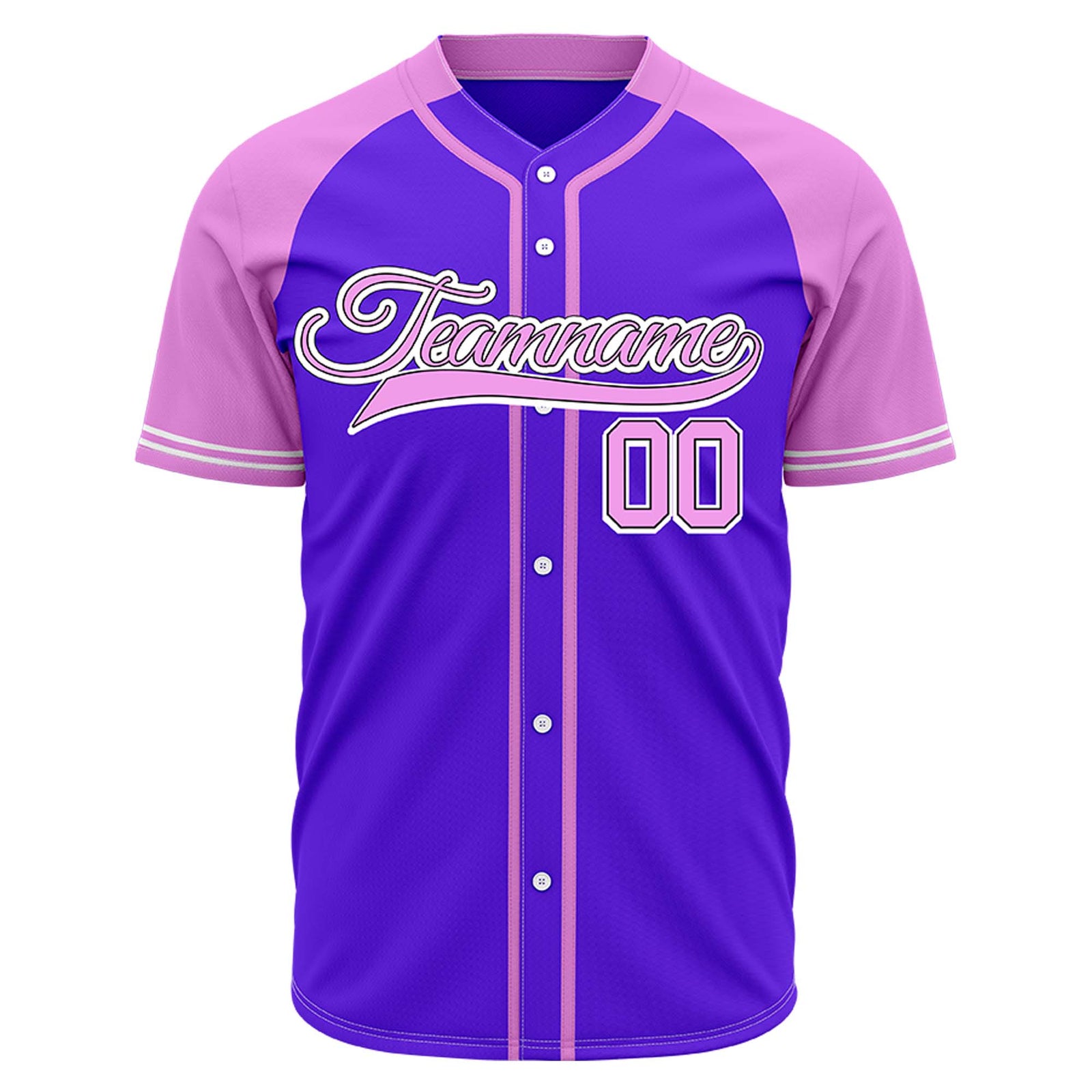 VOSOLI Custom Stitched Purple and Pink Two-Tone Baseball Jersey