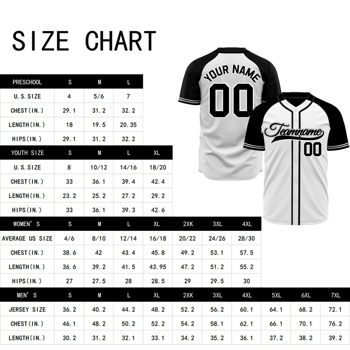VOSOLI Custom Stitched White and Black Two-Tone Baseball Jersey
