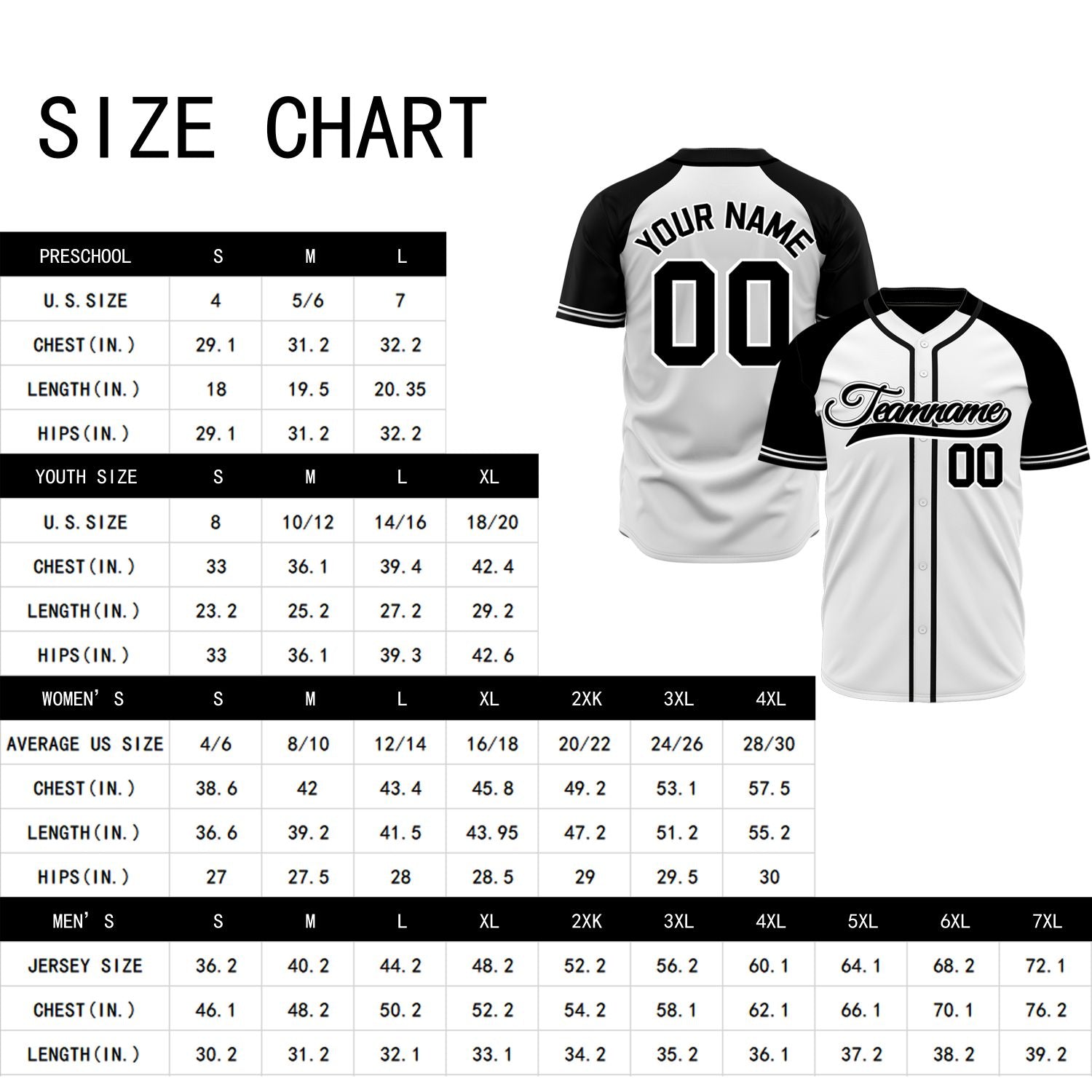 VOSOLI Custom Stitched White and Black Two-Tone Baseball Jersey