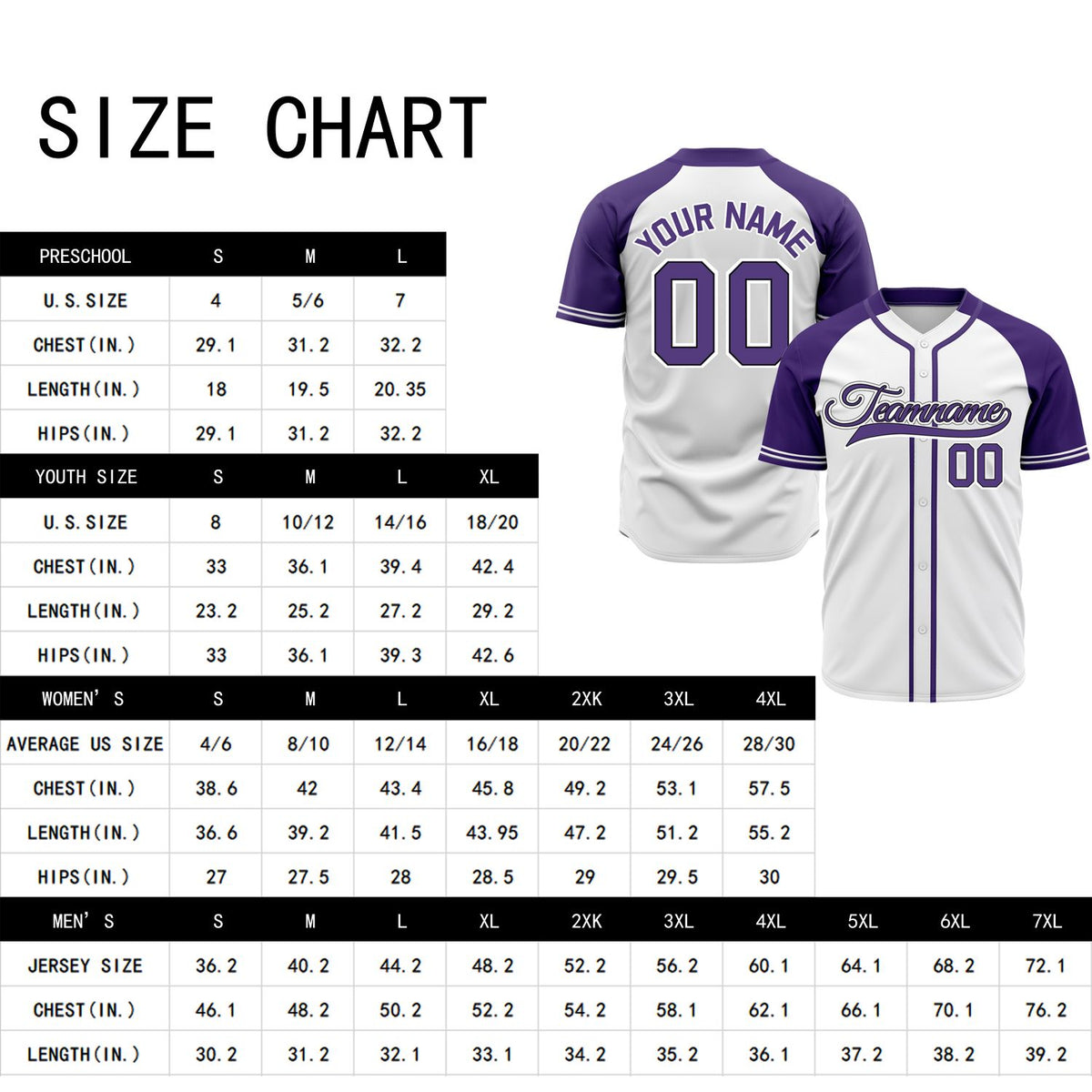 VOSOLI Custom Stitched White and Purple Two-Tone Baseball Jersey
