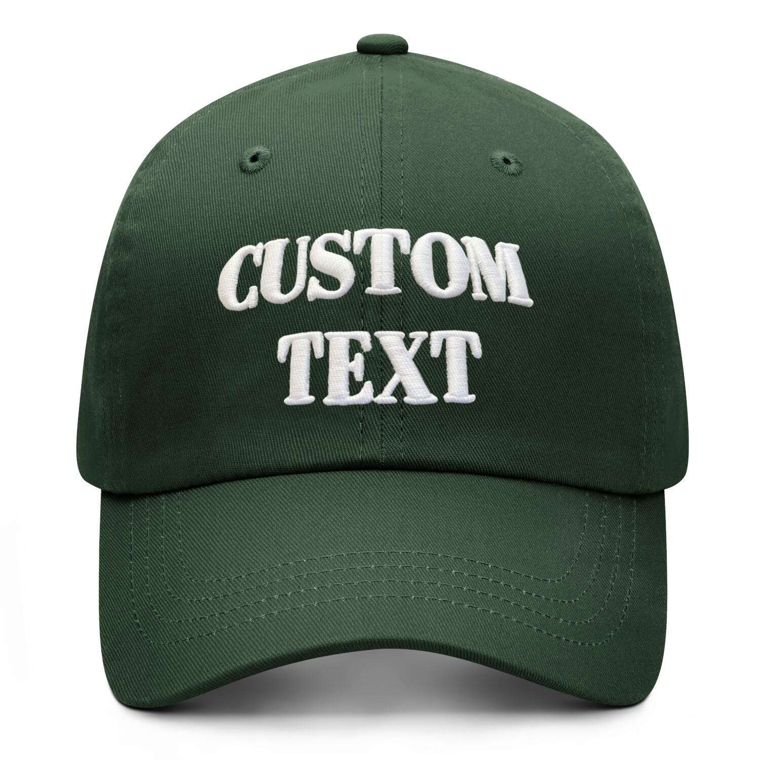 Vosoli Dark Green Unisex Baseball Cap - Personal & Team Custom 3D Embroidery or Print Hat