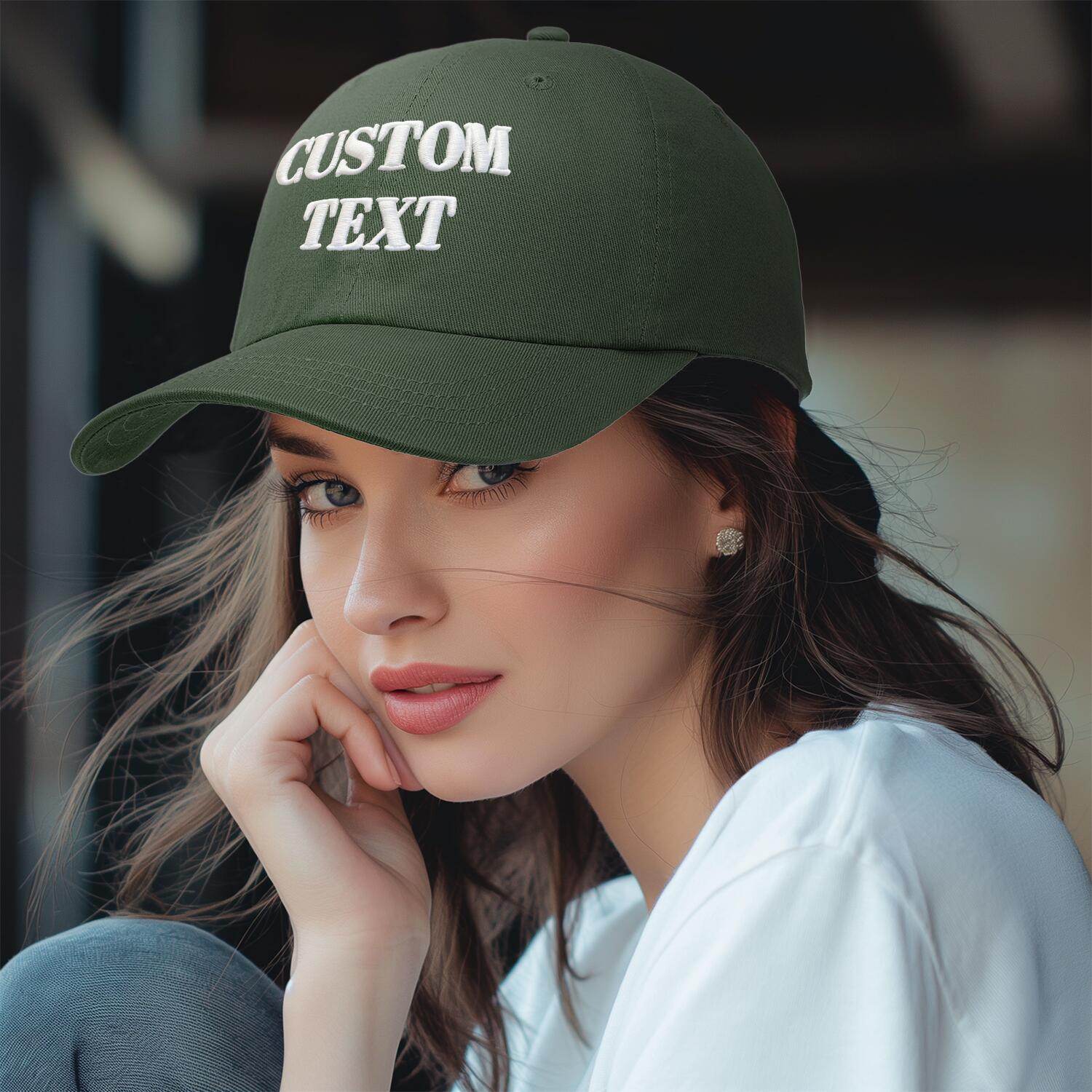 Vosoli Dark Green Unisex Baseball Cap - Personal & Team Custom 3D Embroidery or Print Hat