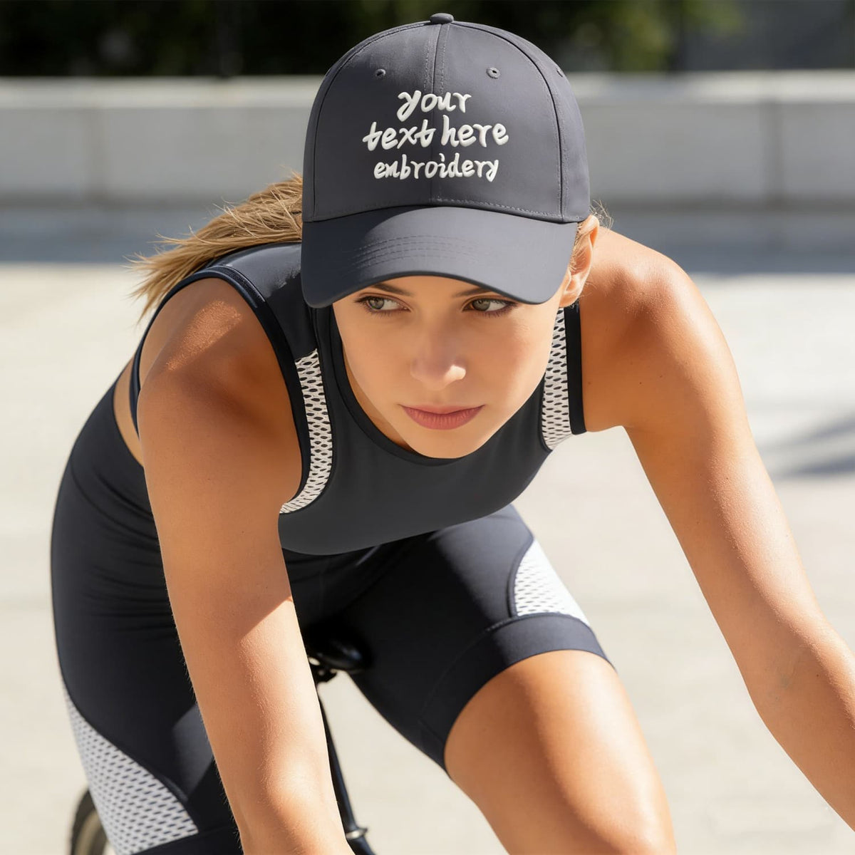 Vosoli Dark Grey Solid Baseball Cap - Unisex Custom 3D Embroidery or Print