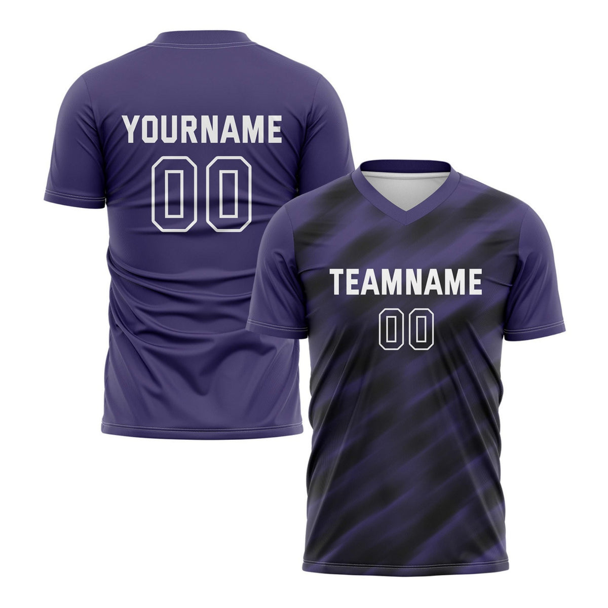 Custom Deep Purple Gradient Stripe Soccer Jersey for Teams &amp; Individuals | Vosoli