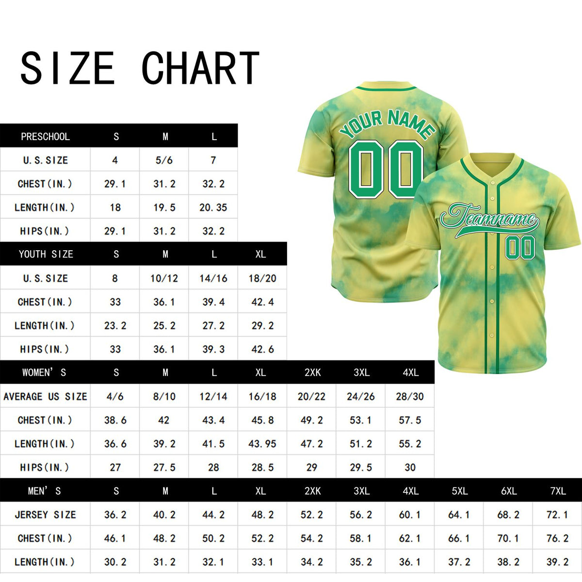 VOSOLI Neon Yellow-Green Tie-Dye Graffiti Custom Stitched Baseball Jersey