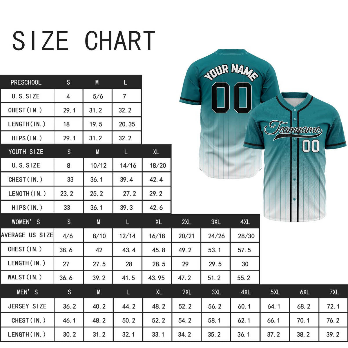 VOSOLI Prime Green & Black Gradient Pinstripe Baseball Jersey