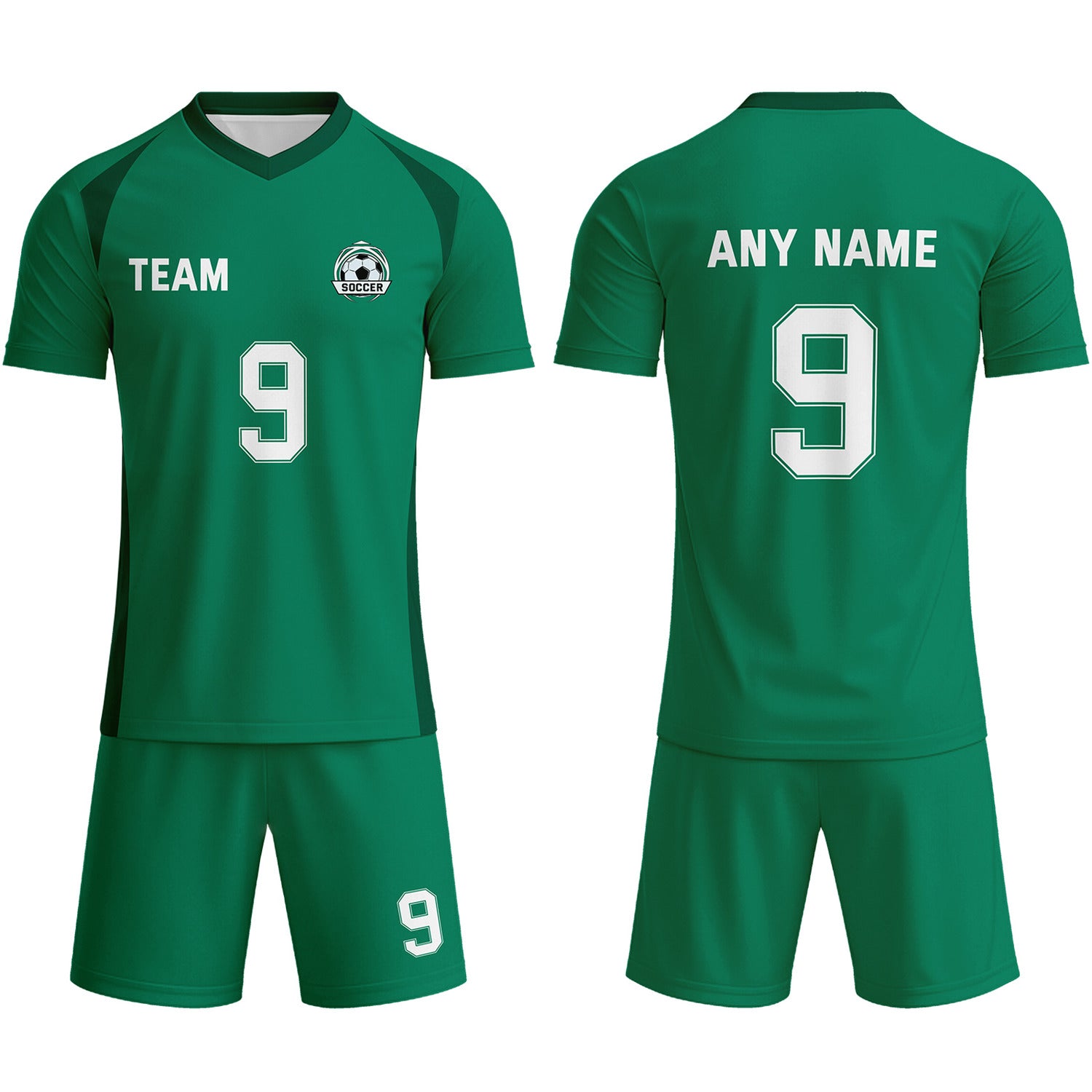 Custom Forest Green & White Soccer Uniform Set - Personalized Team Name & Number | Vosoli