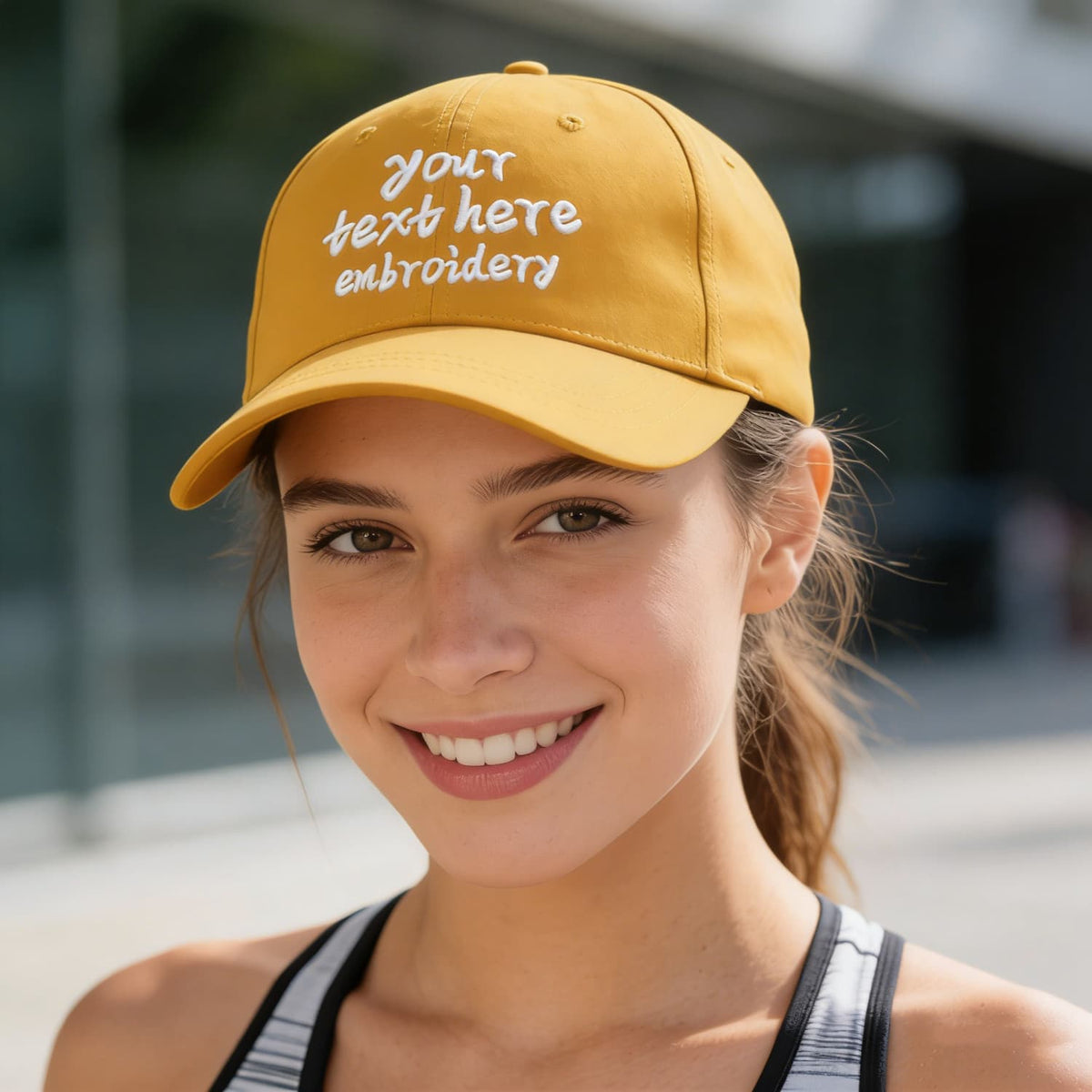 Vosoli Gold Solid Baseball Cap - Unisex Custom 3D Embroidery or Print