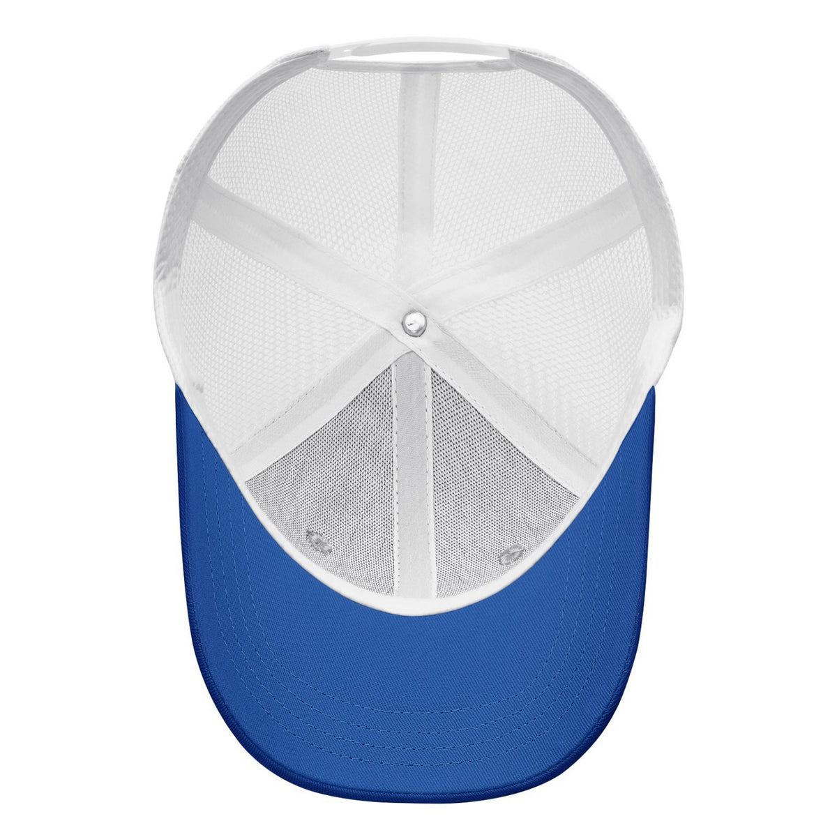 Vosoli Light Gray & Royal Blue Two-Tone Baseball Trucker Hat - Unisex Custom 3D Embroidery or Print