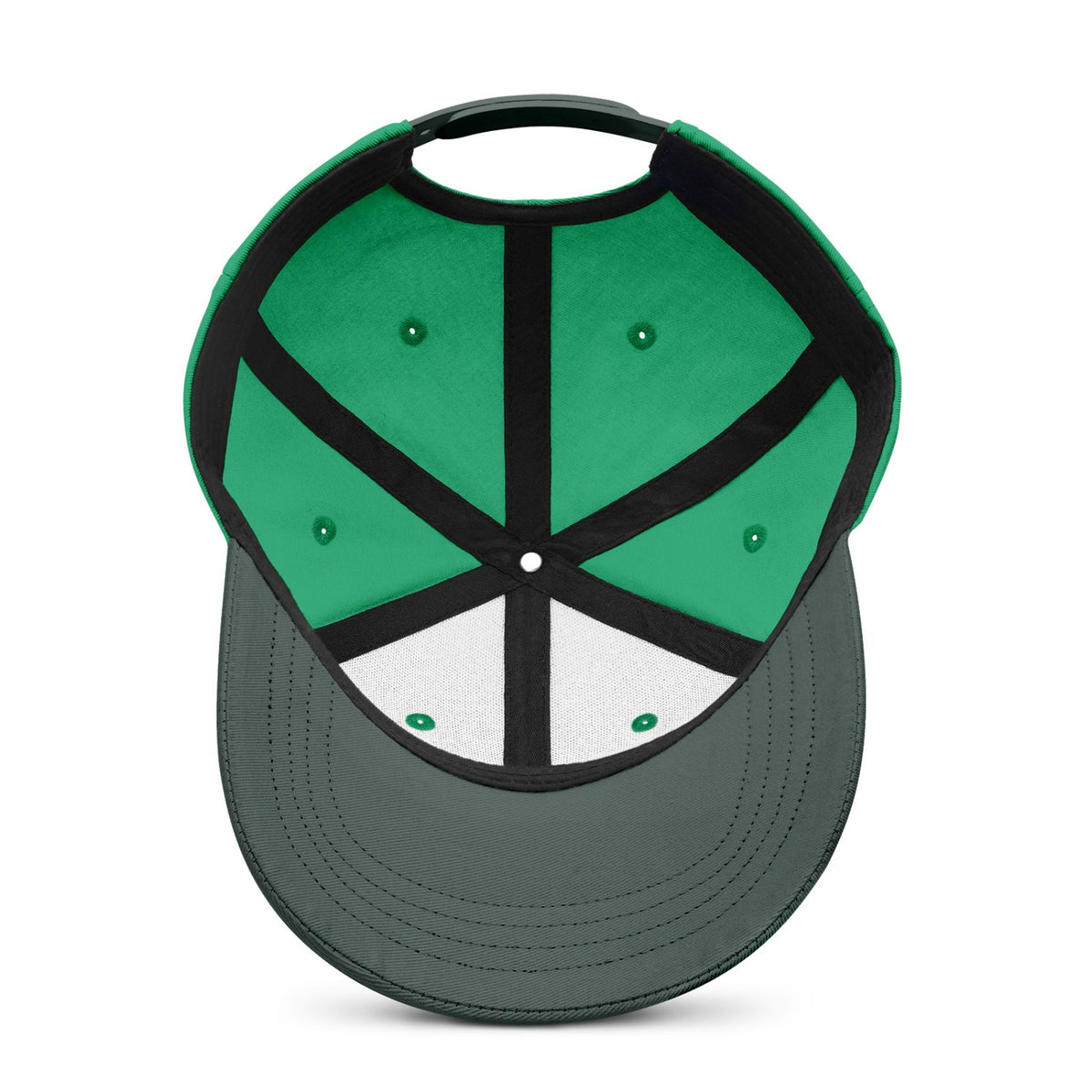 Vosoli Green Dark Gray Two-Tone Baseball Cap - Unisex Custom 3D Embroidery or Print