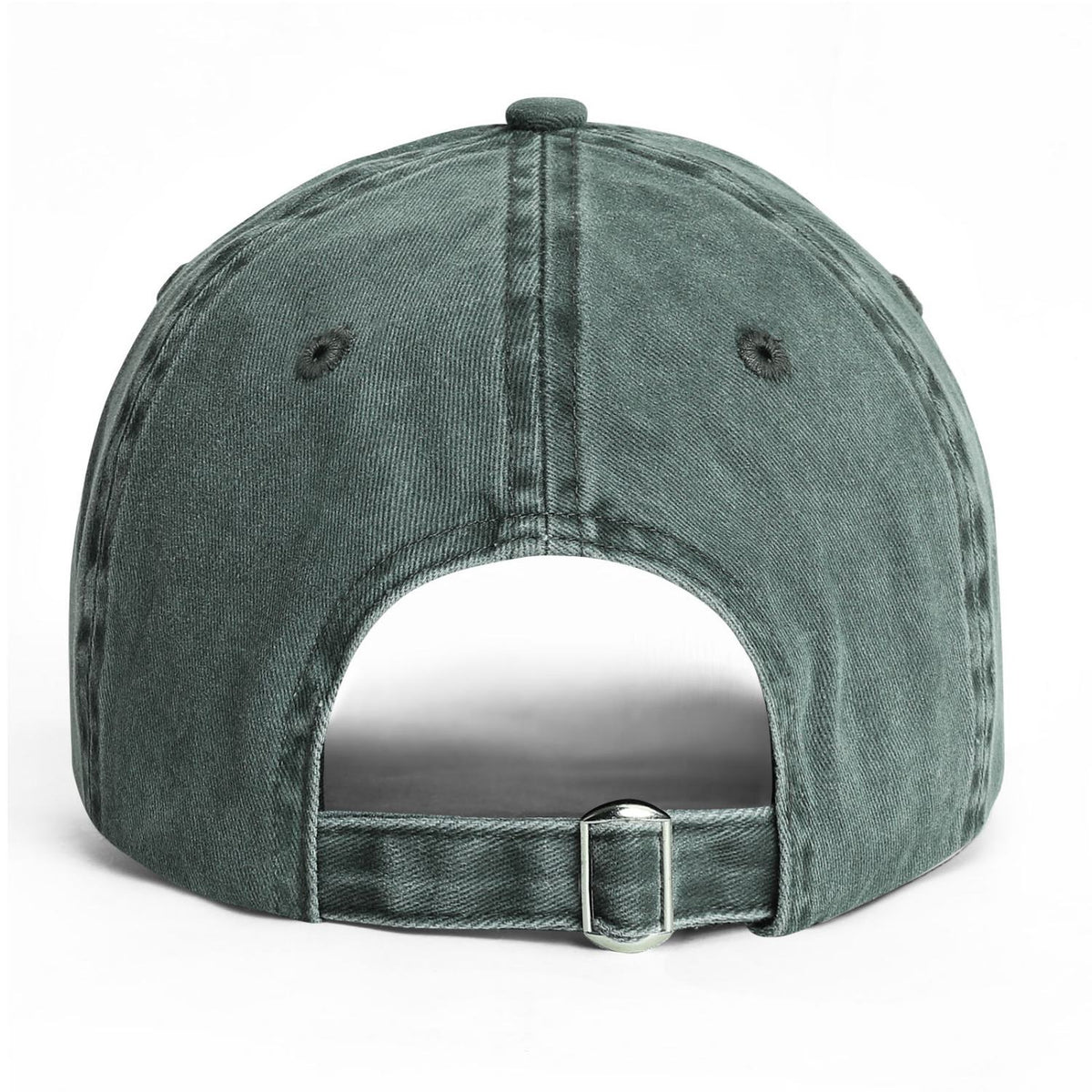 Vosoli Forest Green Washed Denim Unisex Baseball Cap - Team Custom 3D Embroidery or Print Personalized Hat