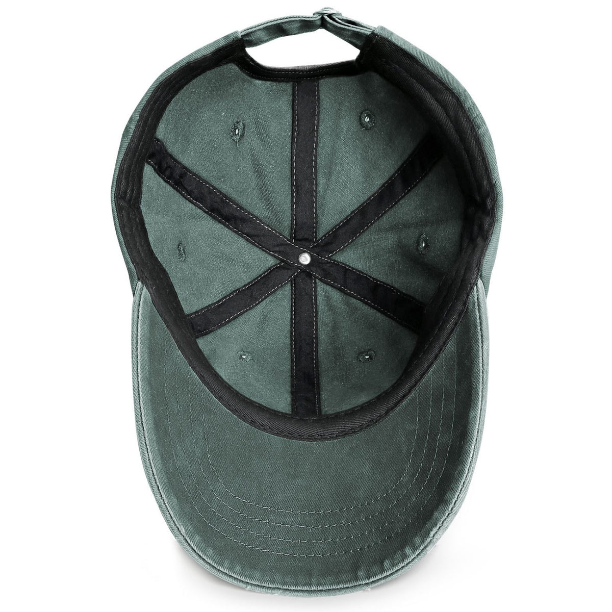 Vosoli Forest Green Washed Denim Unisex Baseball Cap - Team Custom 3D Embroidery or Print Personalized Hat