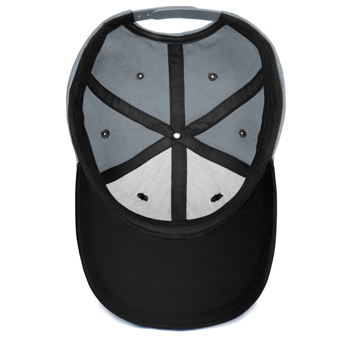 Vosoli Grey Black Two-Tone Baseball Cap - Unisex Custom 3D Embroidery or Print