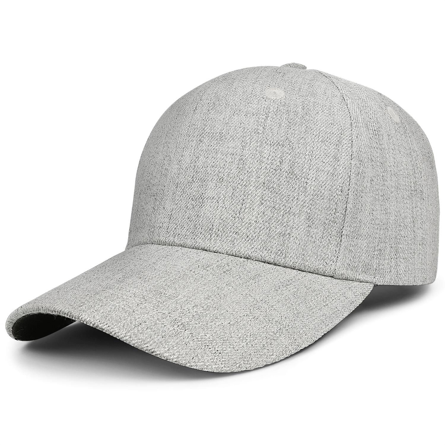 Vosoli Grey Unisex Denim Baseball Cap - Team Custom 3D Embroidery or Print Personalized Hat