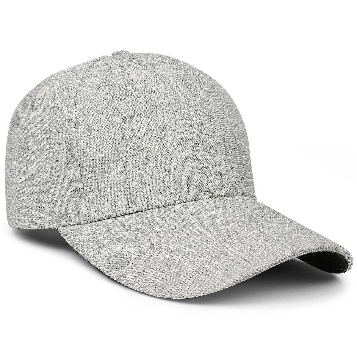 Vosoli Grey Unisex Denim Baseball Cap - Team Custom 3D Embroidery or Print Personalized Hat