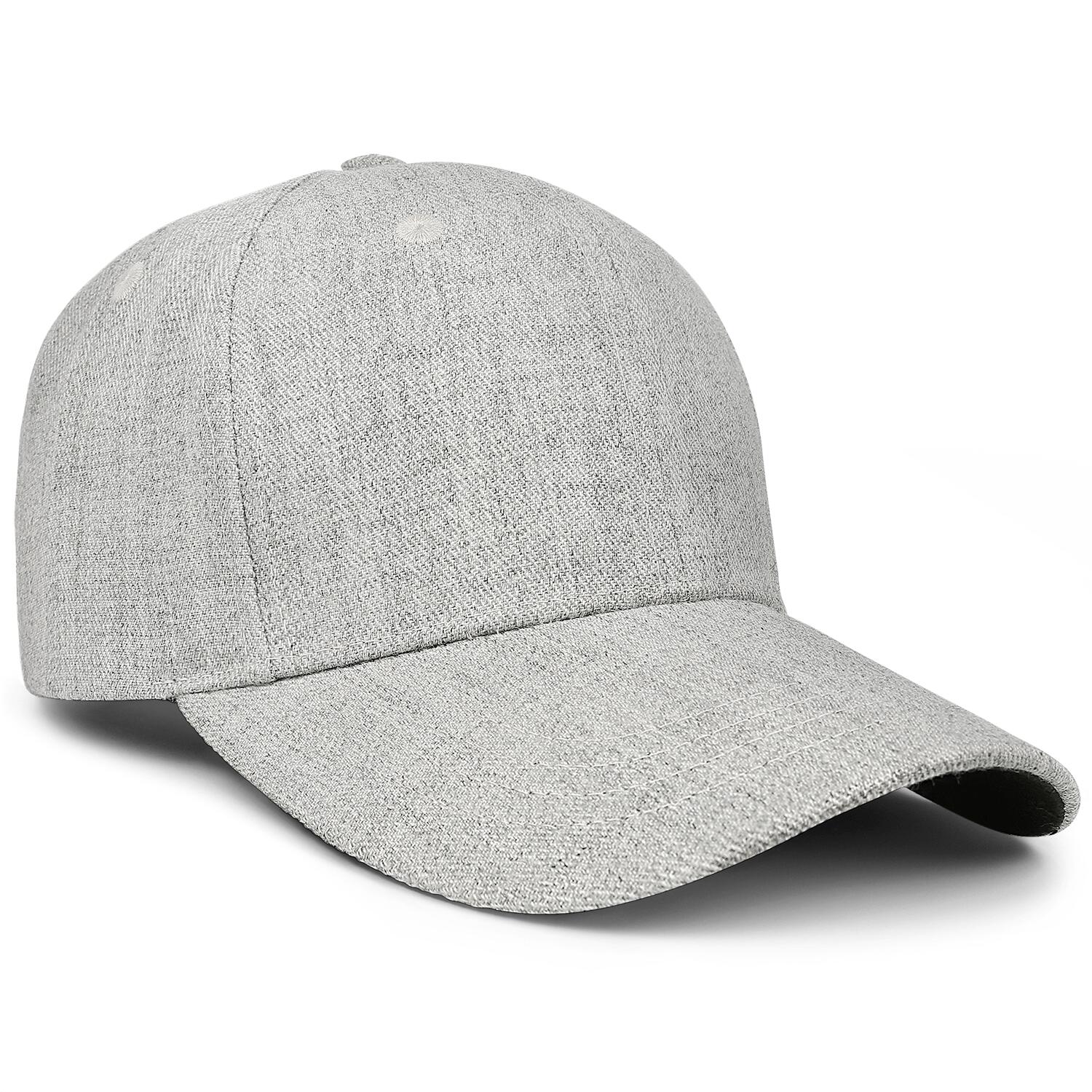 Vosoli Grey Unisex Denim Baseball Cap - Team Custom 3D Embroidery or Print Personalized Hat