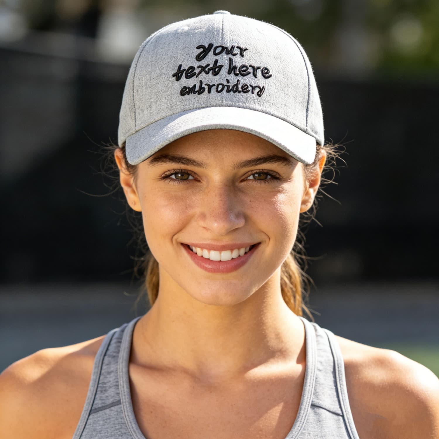 Vosoli Grey Unisex Denim Baseball Cap - Team Custom 3D Embroidery or Print Personalized Hat