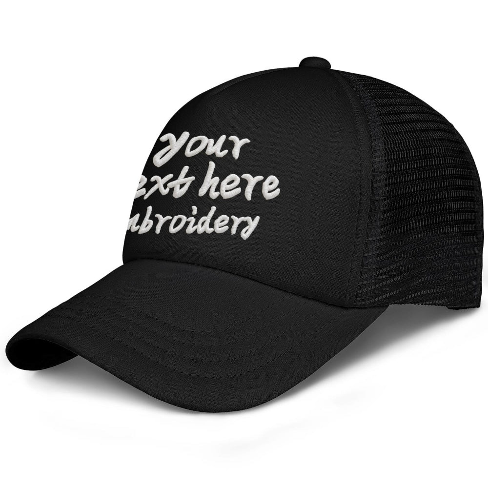 Vosoli Kids Black Mesh Trucker Cap - Custom Embroidered Personalized Children’s Hat