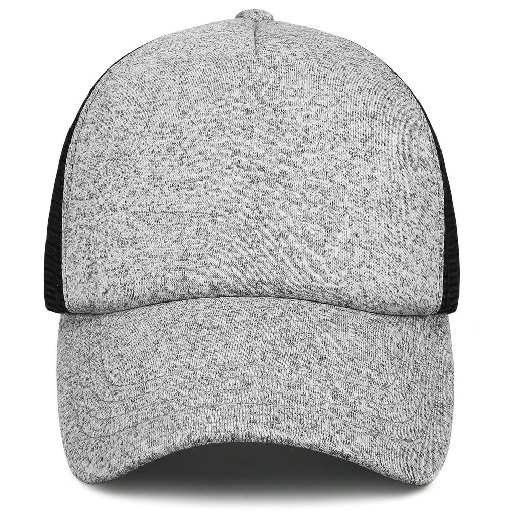 Vosoli Kids Heather Grey Black Mesh Trucker Cap - Custom Embroidered Personalized Children’s Hat