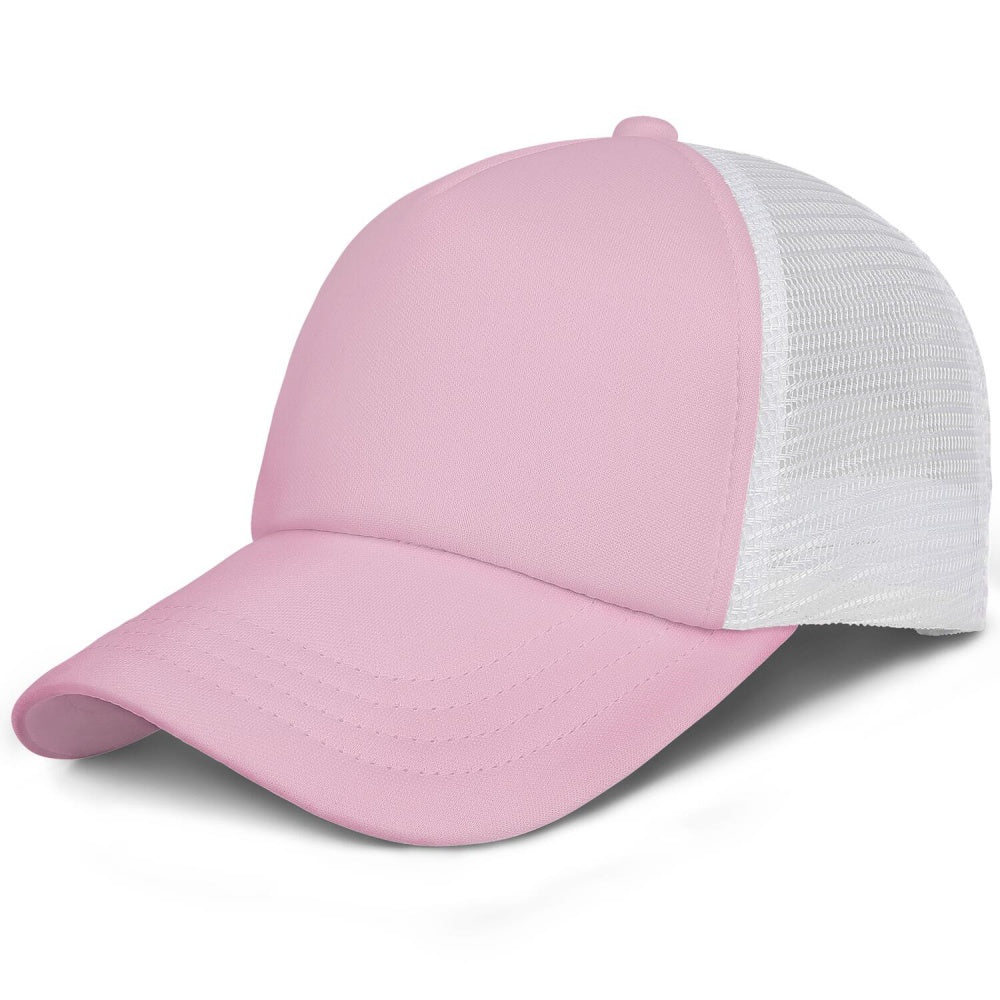 Vosoli Kids Pink White Mesh Trucker Cap - Custom Embroidered Personalized Children’s Hat