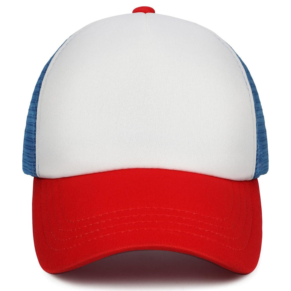 Vosoli Kids Red White Blue Mesh Trucker Cap - Custom Embroidered Personalized Children’s Hat