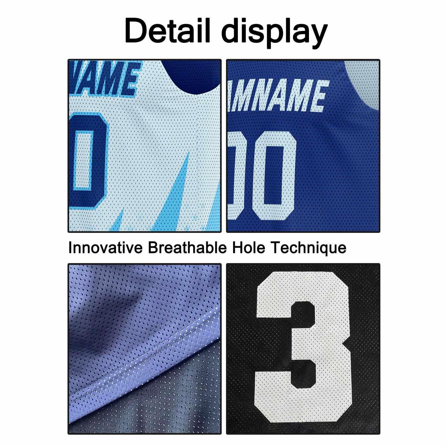 Custom Reversible Basketball Jersey for Individuals & Teams – Light Blue & Navy | Vosoli