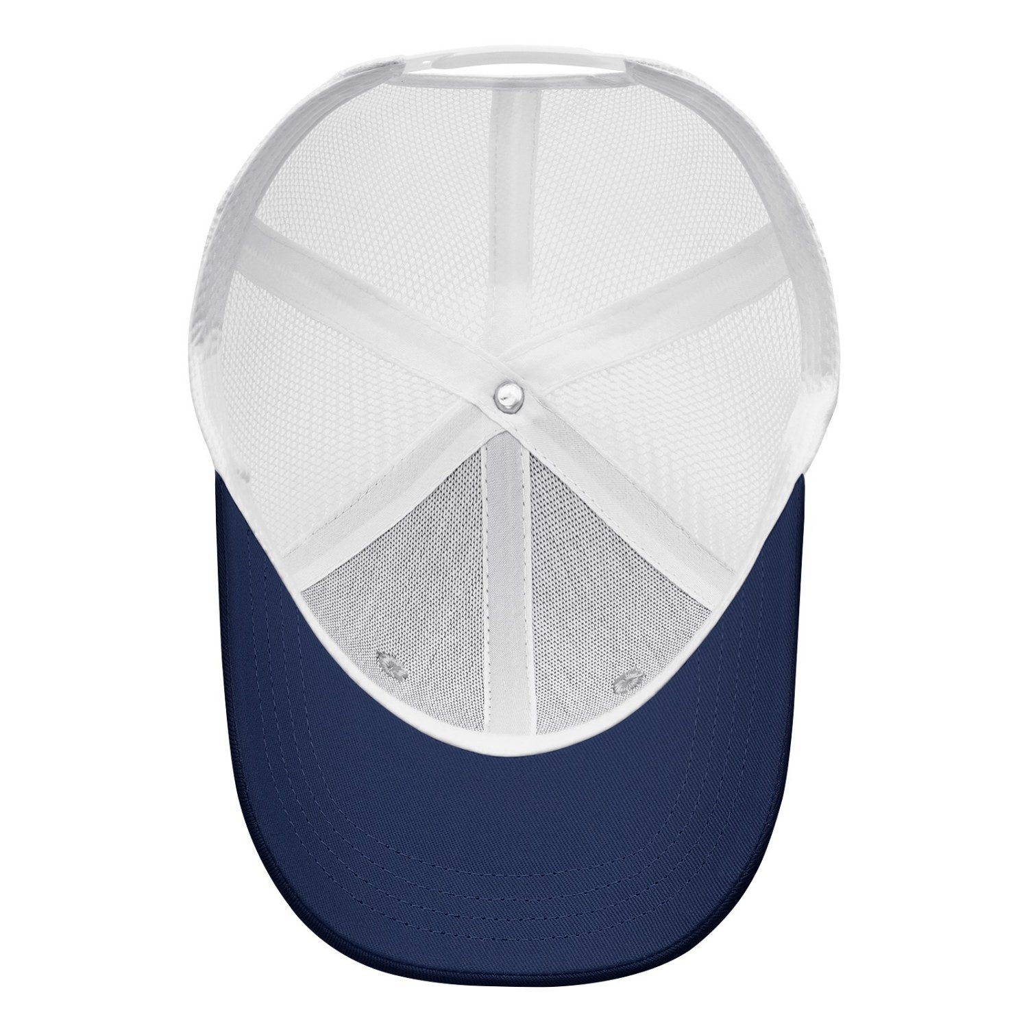 Vosoli Light Gray & Navy Blue Two-Tone Baseball Trucker Hat - Unisex Custom 3D Embroidery or Print