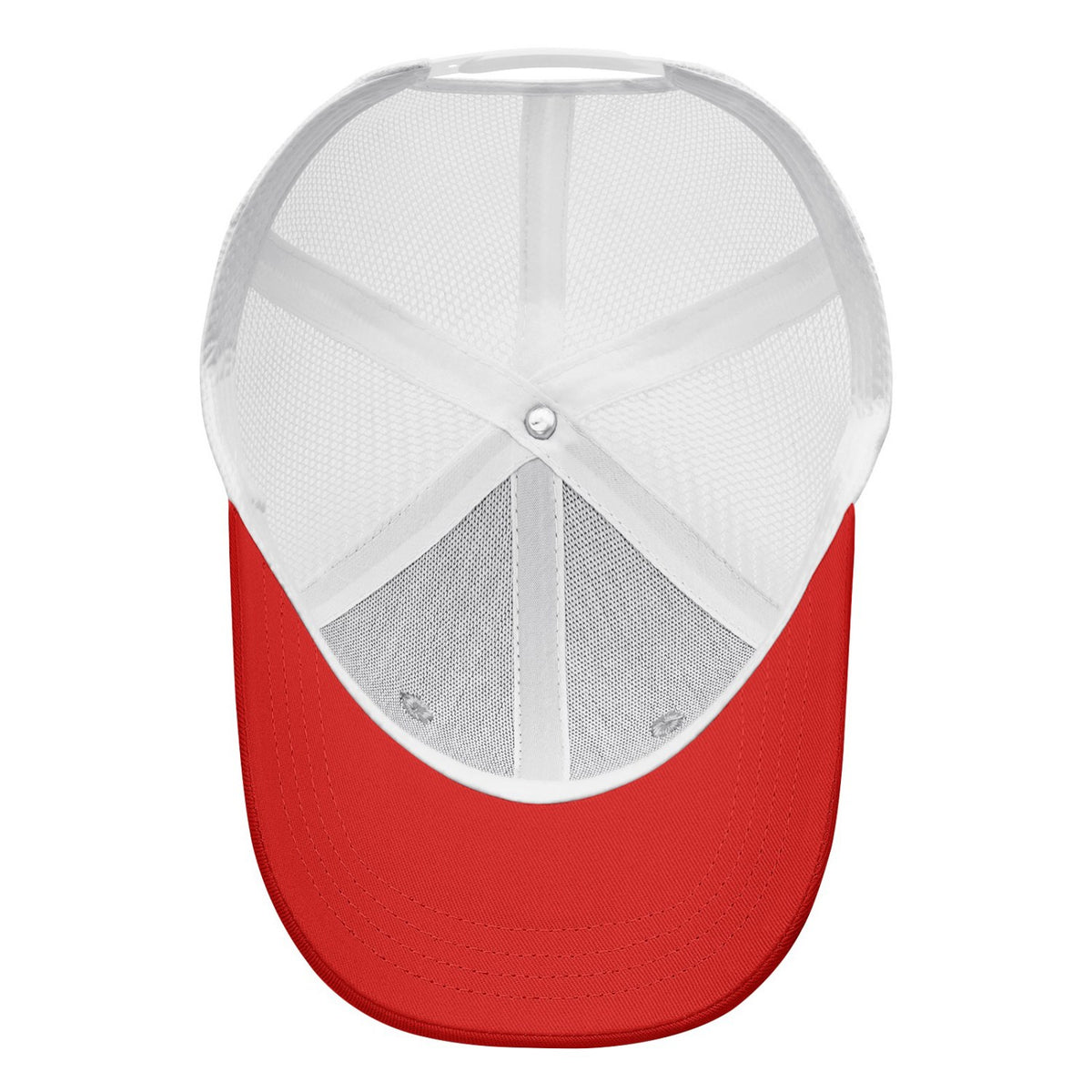 Vosoli Light Gray & Red Two-Tone Baseball Trucker Hat - Unisex Custom 3D Embroidery or Print