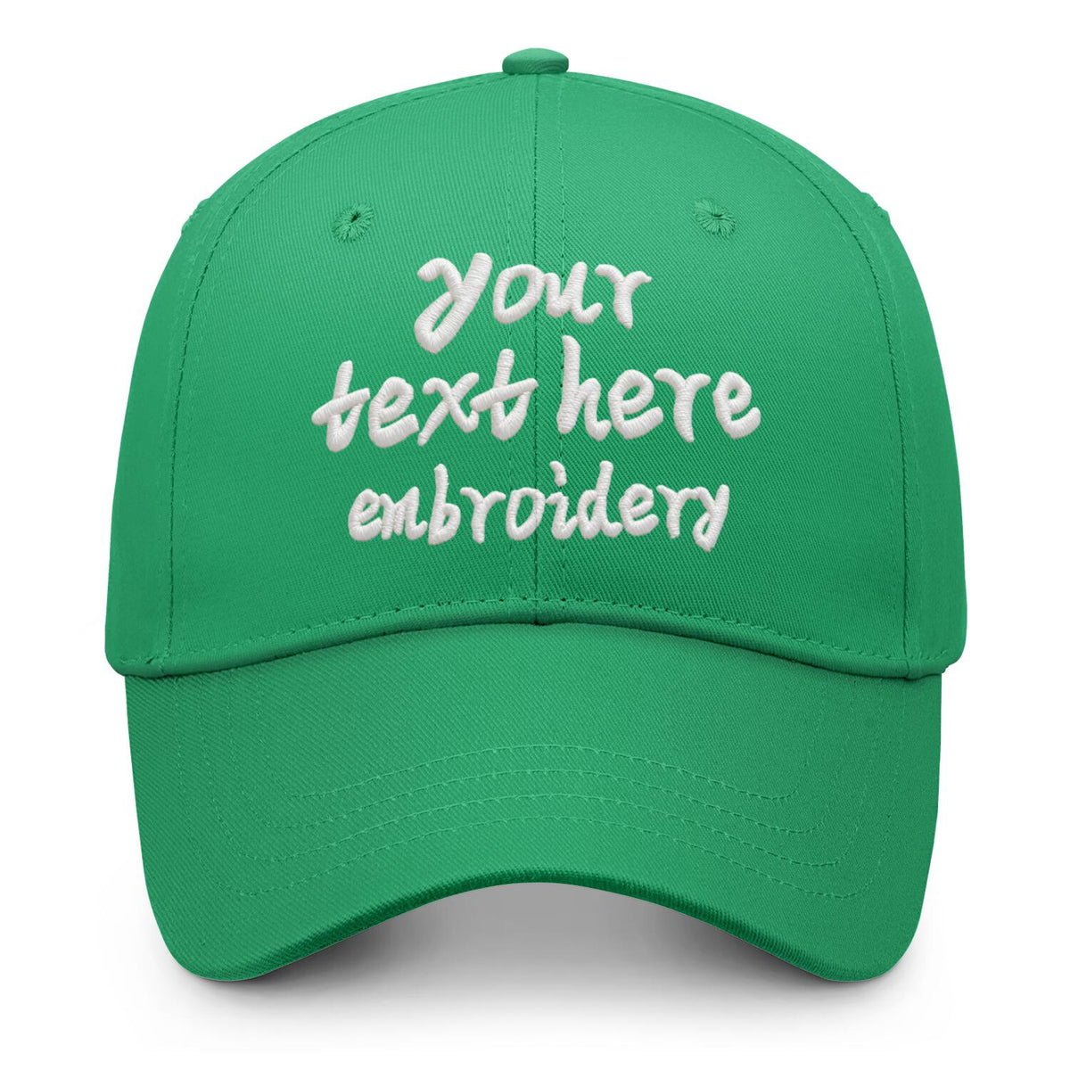 Vosoli Lime Green Solid Baseball Cap - Unisex Custom 3D Embroidery or Print